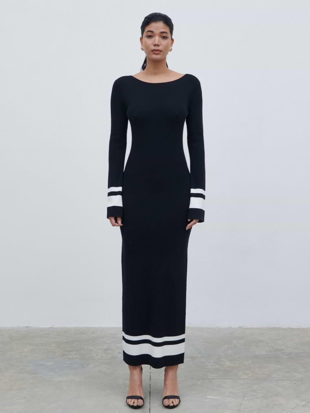 Milana Midaxi Knit Dress - Black