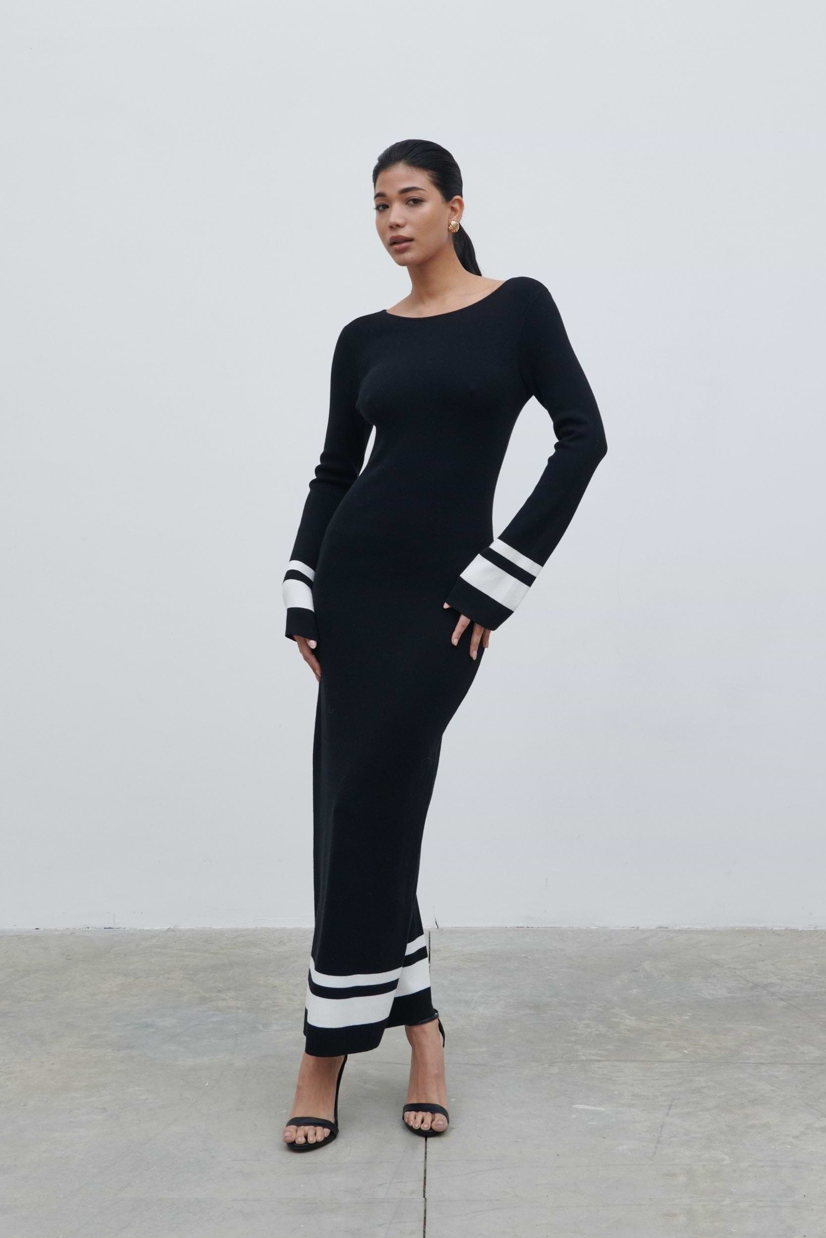 Milana Midaxi Knit Dress - Black