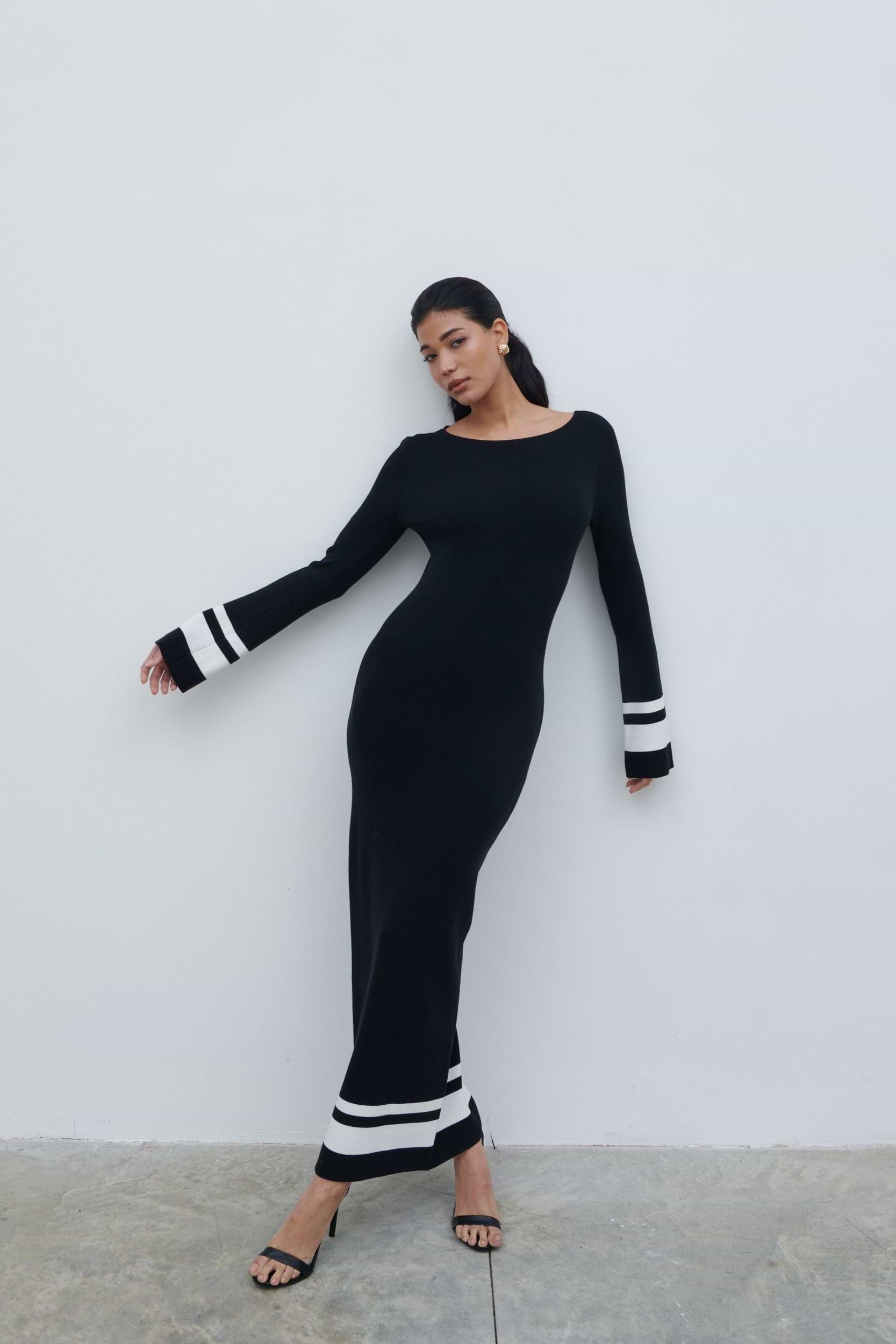 Milana Midaxi Knit Dress - Black