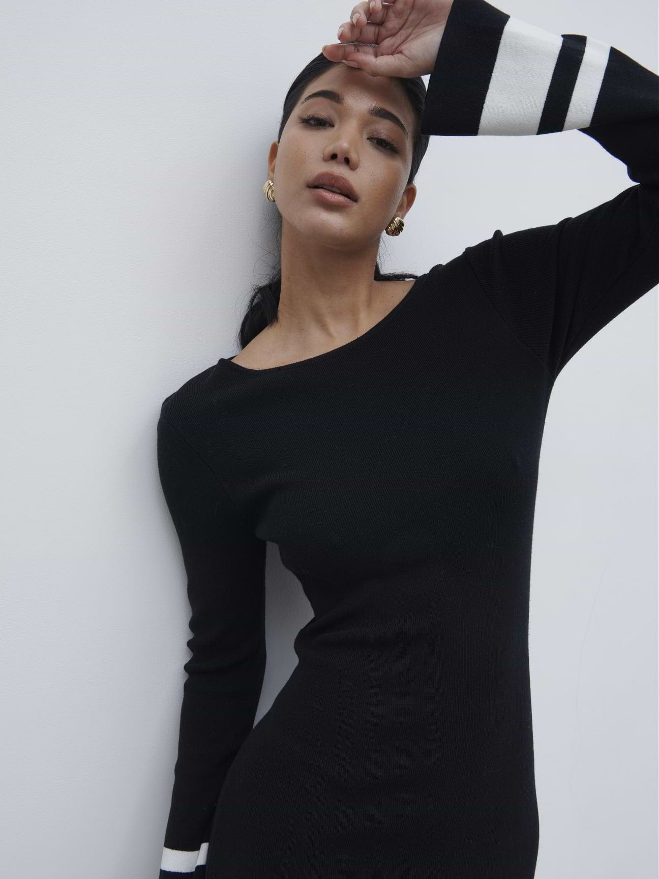 Milana Midaxi Knit Dress - Black