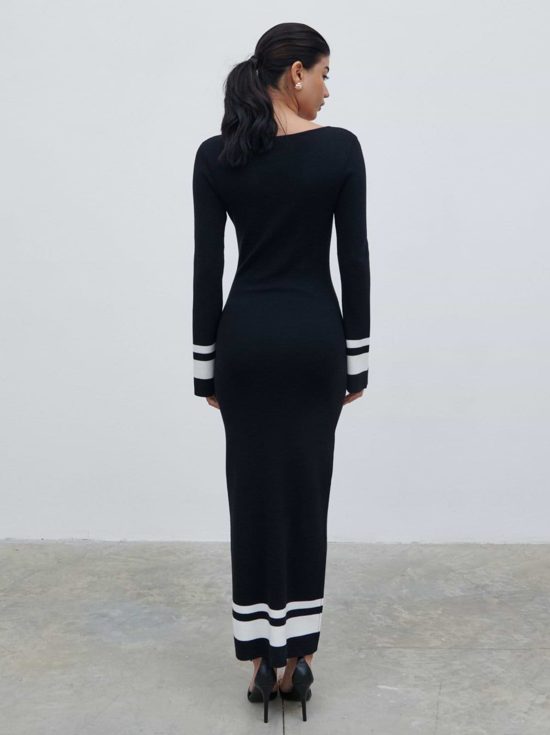 Milana Midaxi Knit Dress - Black