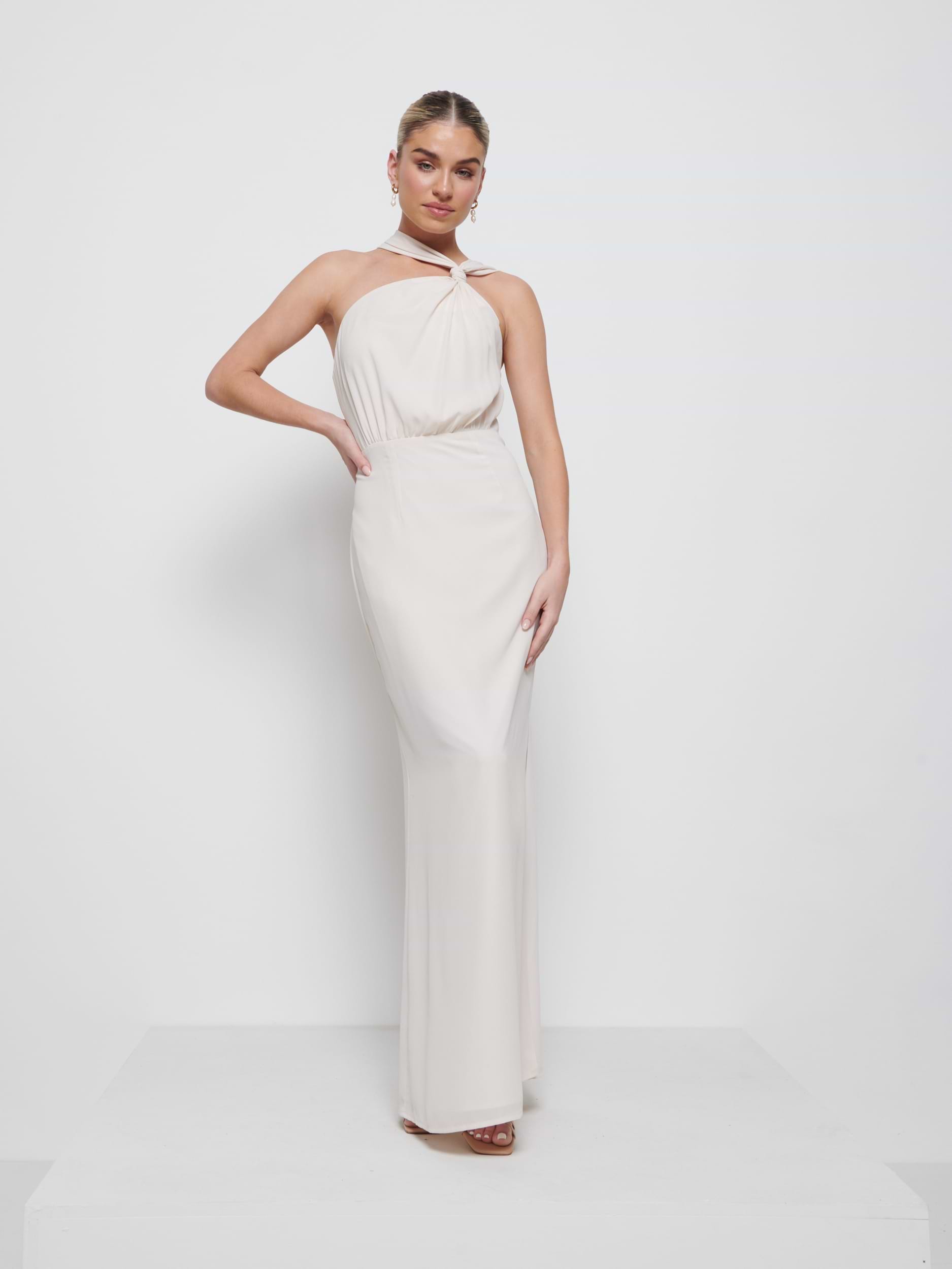 Milly Chiffon Bridesmaid Dress - Champagne