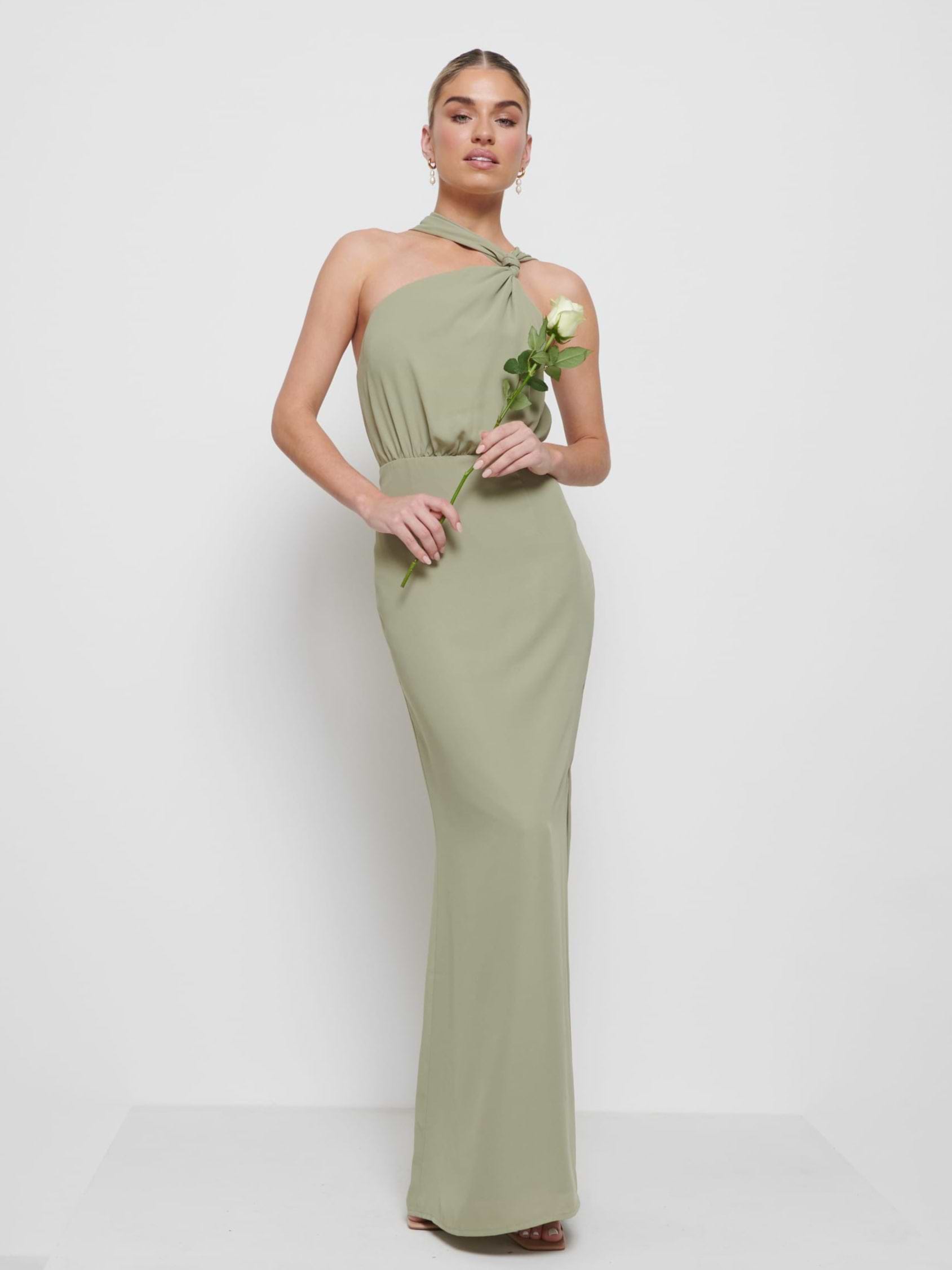 Milly Chiffon Bridesmaid Dress - Olive