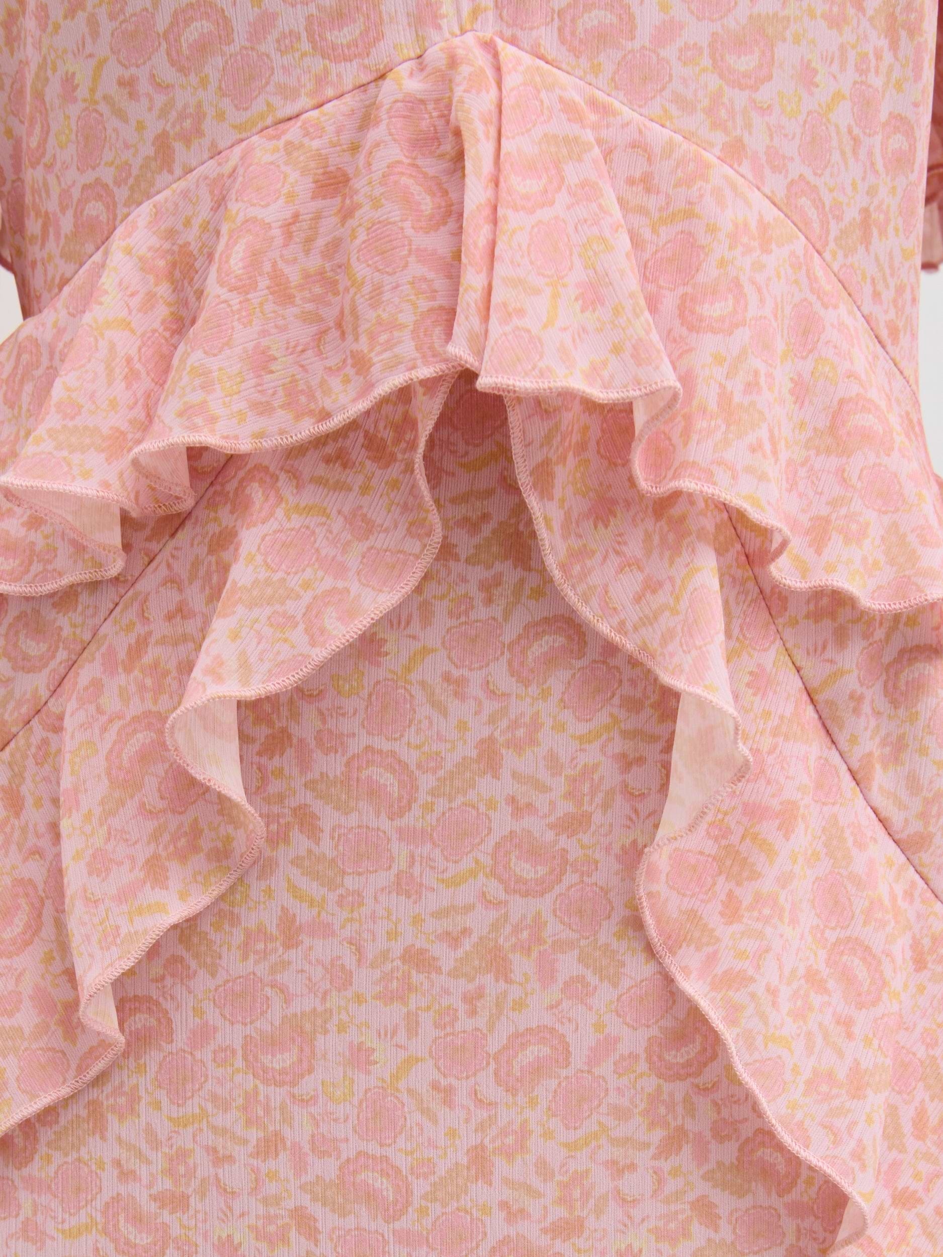 Nalani Corsage Ruffle Maxi Dress - Ditsy Floral