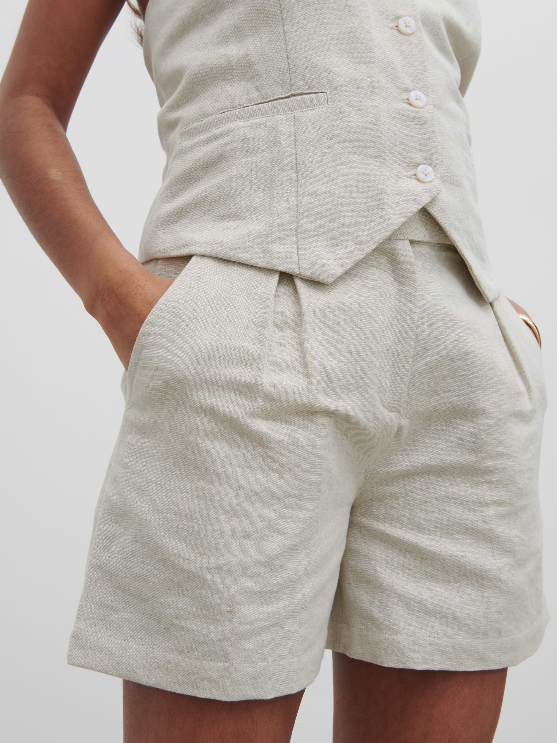 Natasha Linen Shorts - Natural