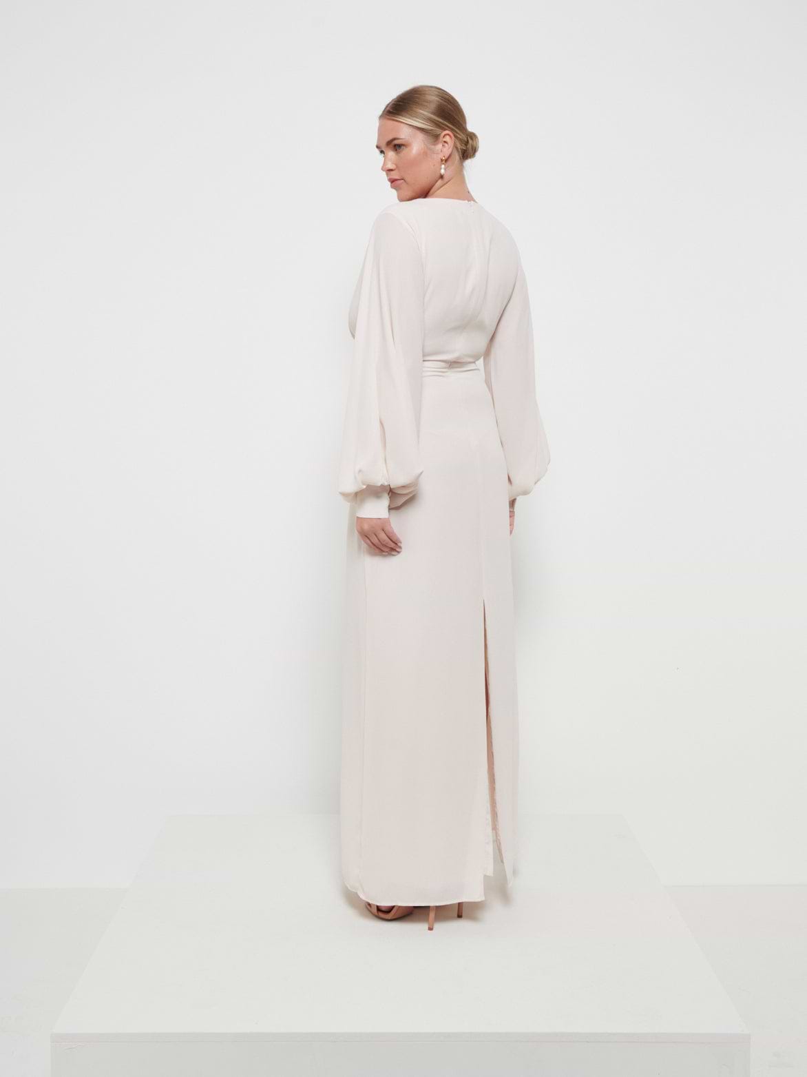 Nellie Knot Maxi Bridesmaid Dress - Champagne