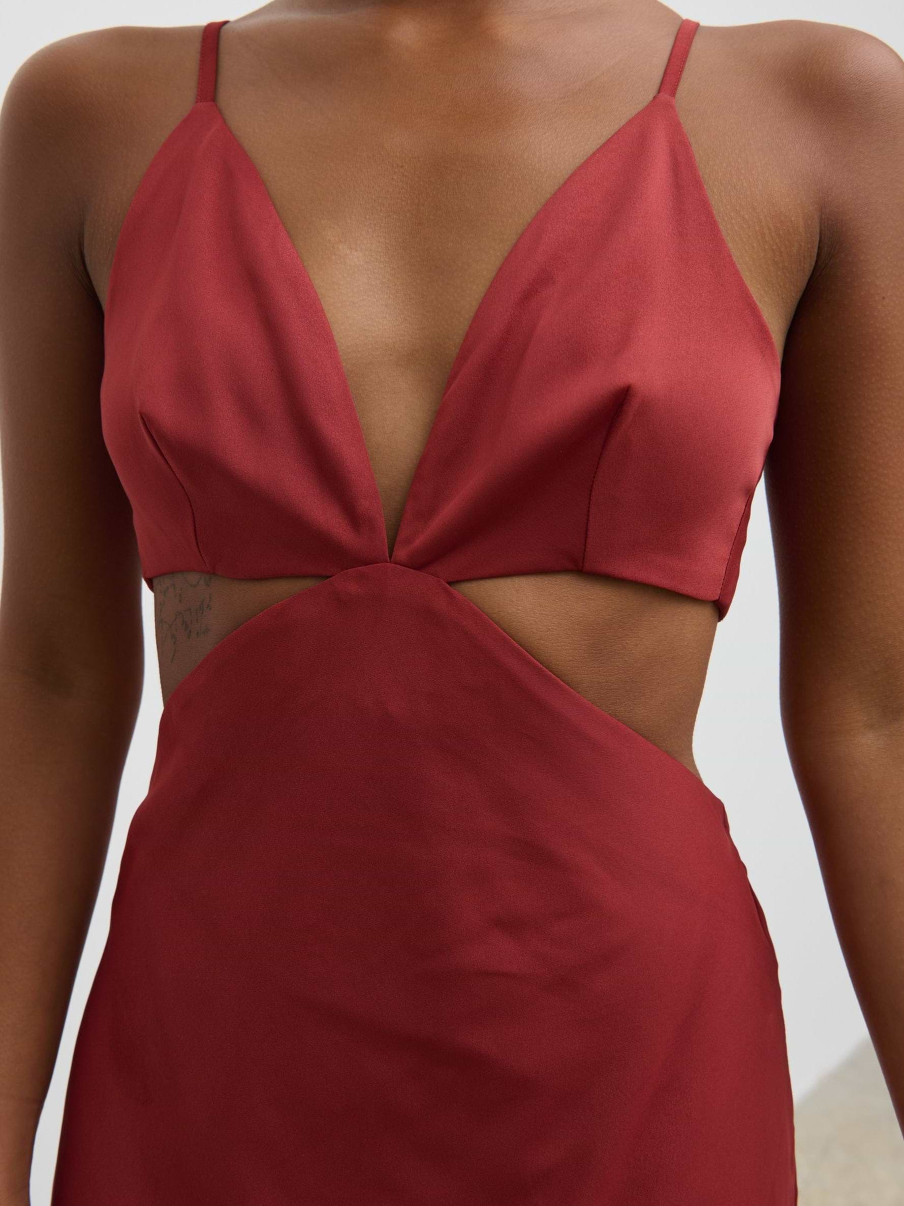 Nellie Cut Out Maxi Dress - Rust