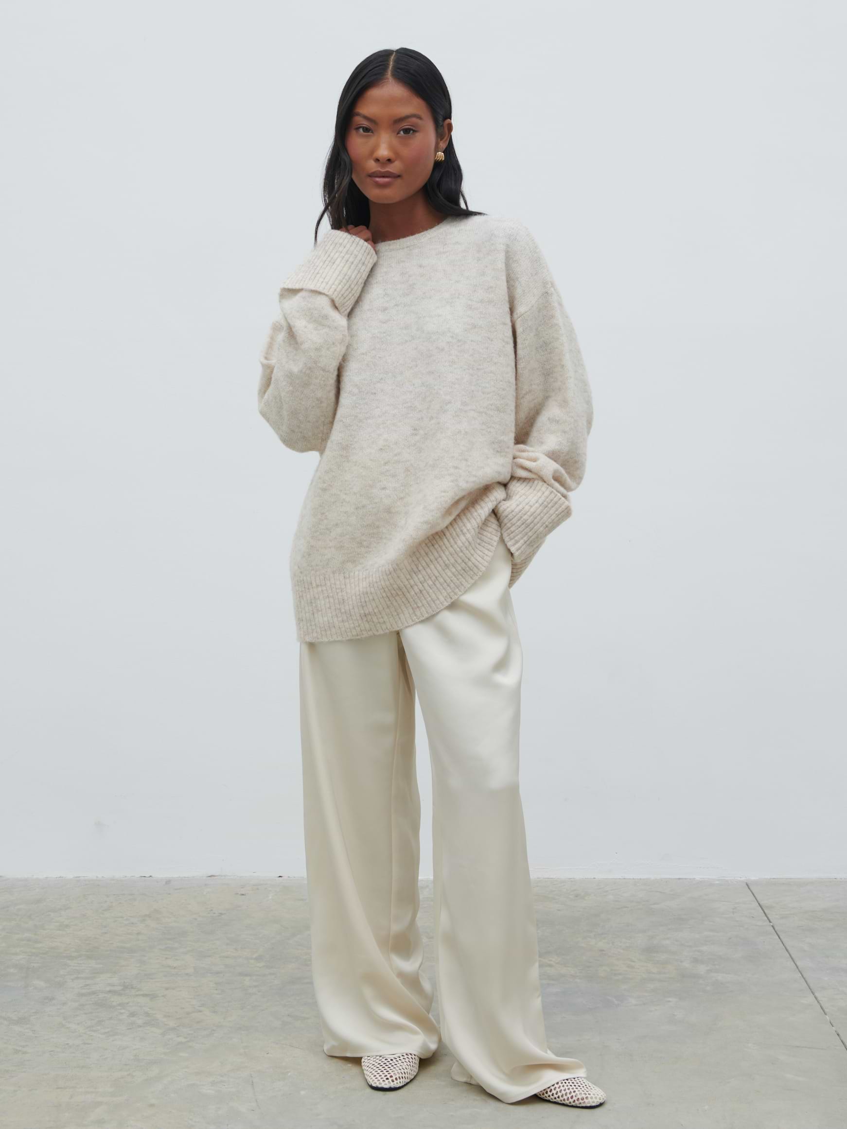 Nina Knit Jumper - Beige Marl