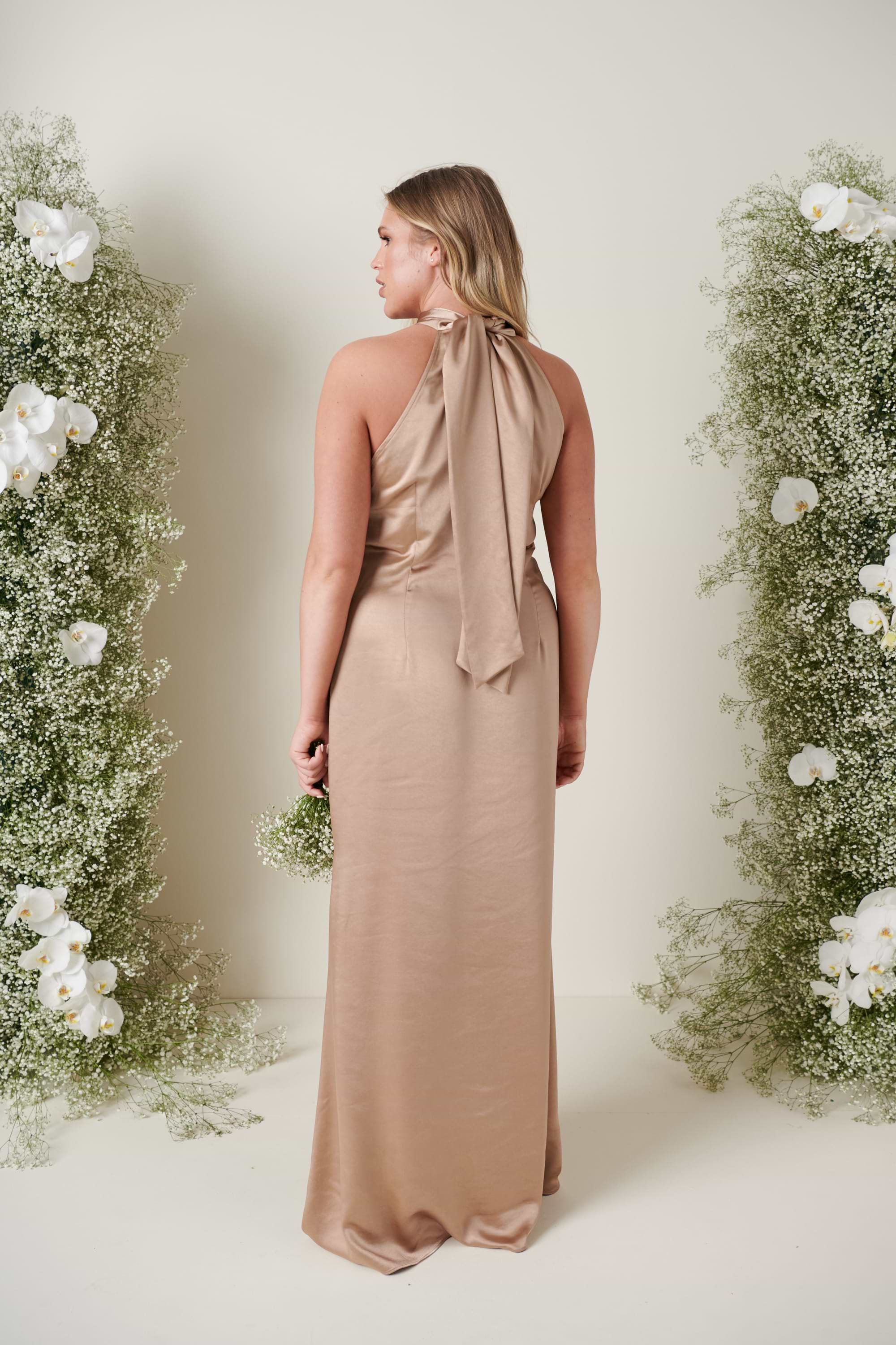 Odelle Maxi Bridesmaid Dress - Matte Mocha