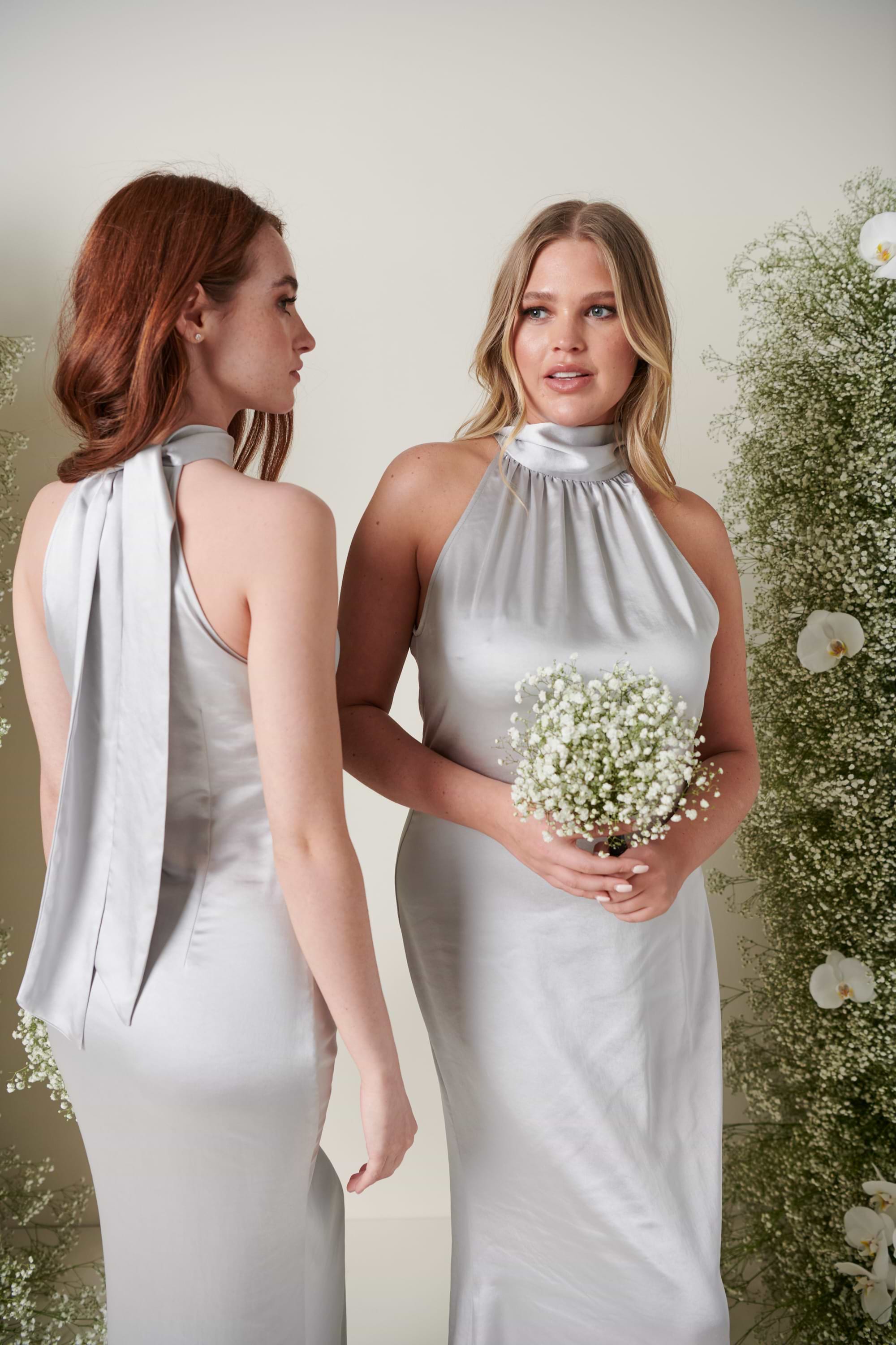 Odelle Maxi Bridesmaid Dress - Matte Silver