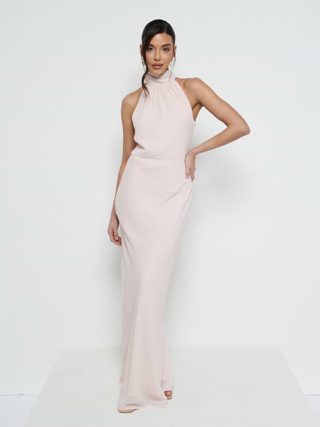 Odelle Chiffon Maxi Bridesmaid Dress - Blush