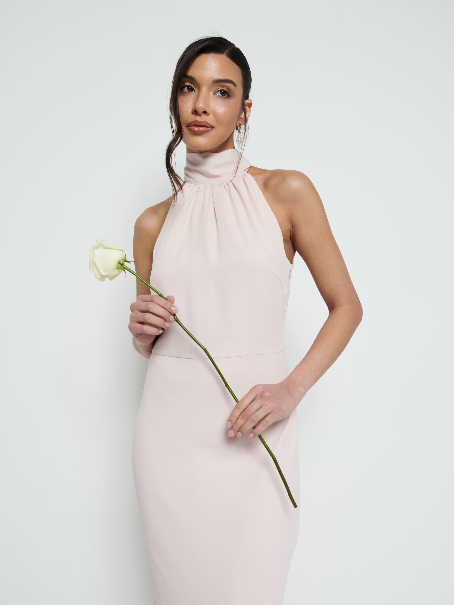 Odelle Chiffon Maxi Bridesmaid Dress - Blush
