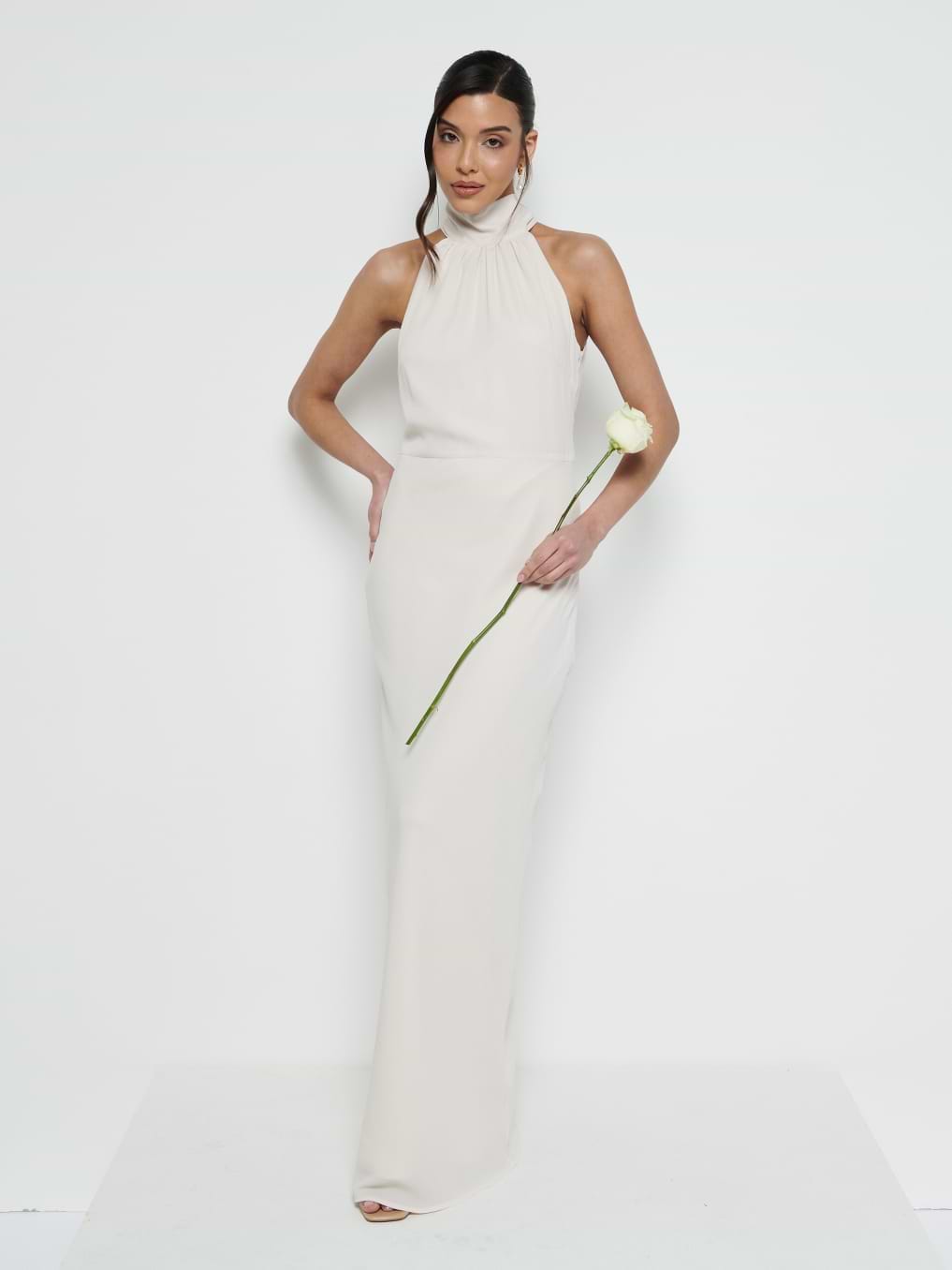 Odelle Chiffon Maxi Bridesmaid Dress - Champagne