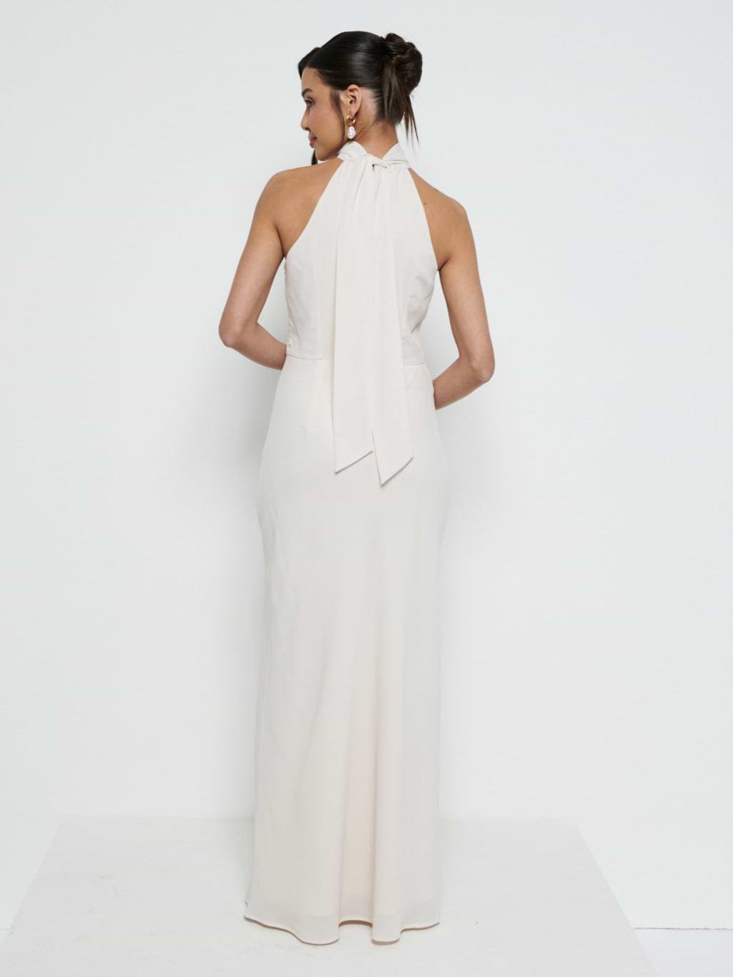 Odelle Chiffon Maxi Bridesmaid Dress - Champagne