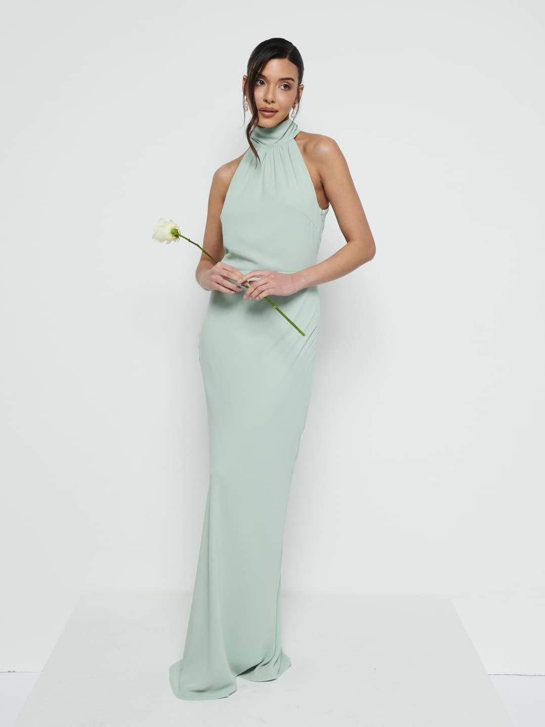 Odelle Chiffon Maxi Bridesmaid Dress - Sage