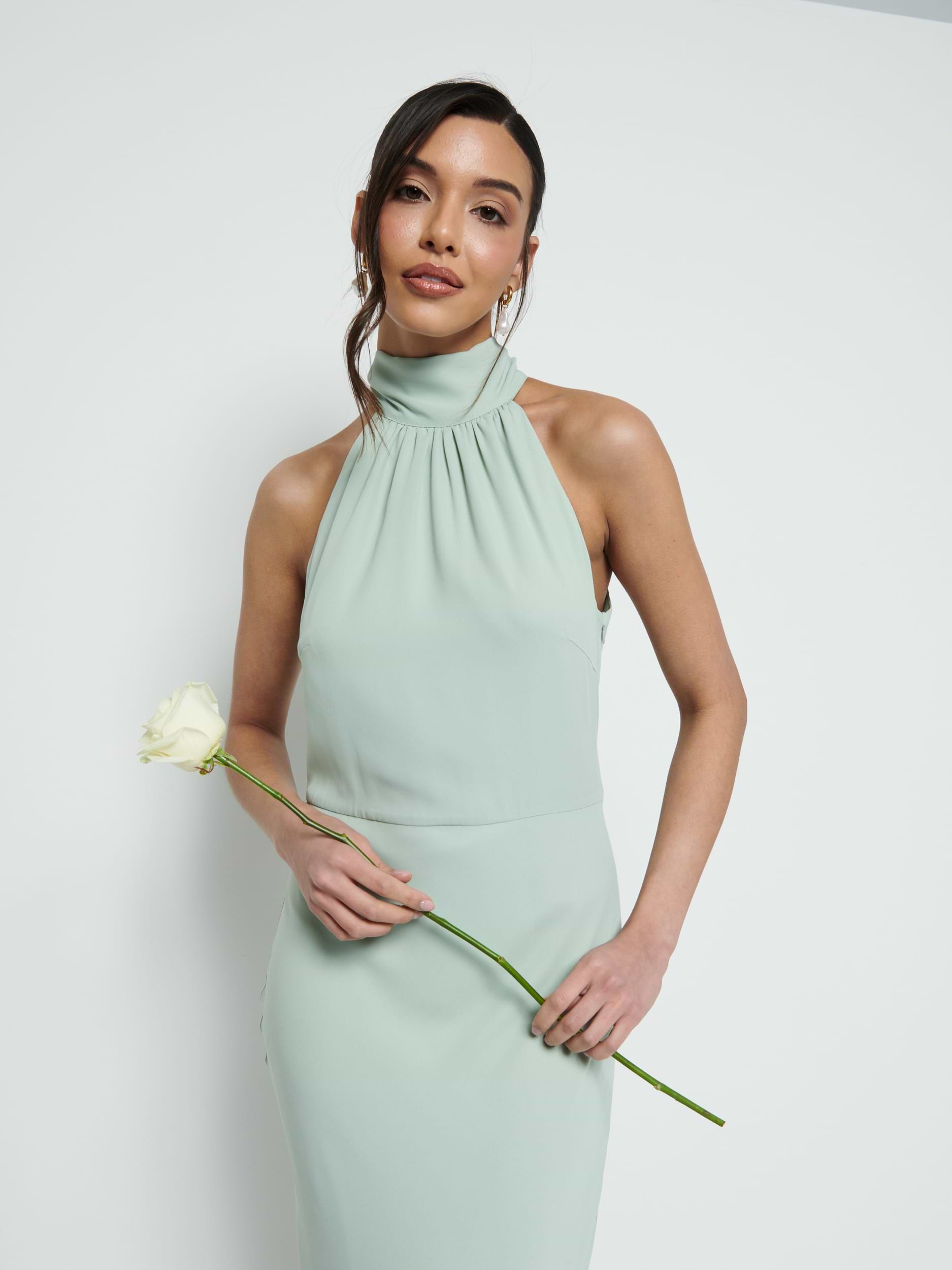 Odelle Chiffon Maxi Bridesmaid Dress - Sage