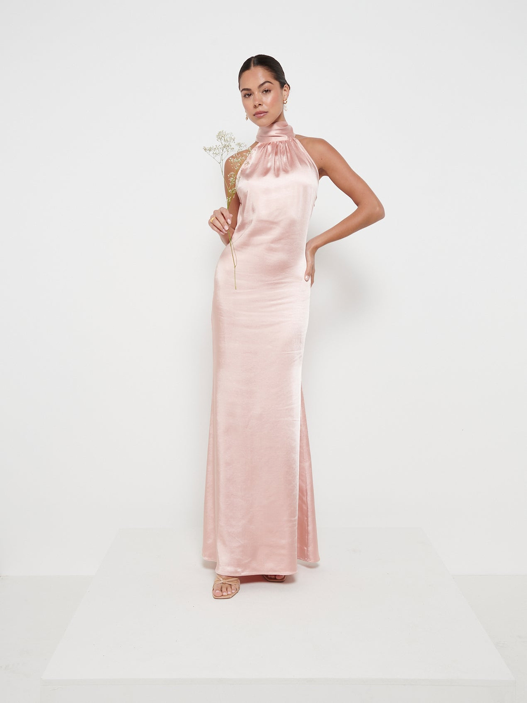 Odelle Maxi Bridesmaid Dress - Matte Blush