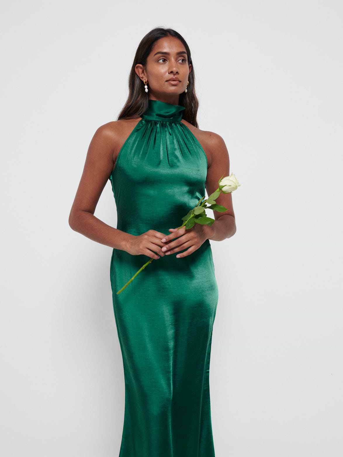 Odelle Maxi Bridesmaid Dress - Matte Emerald