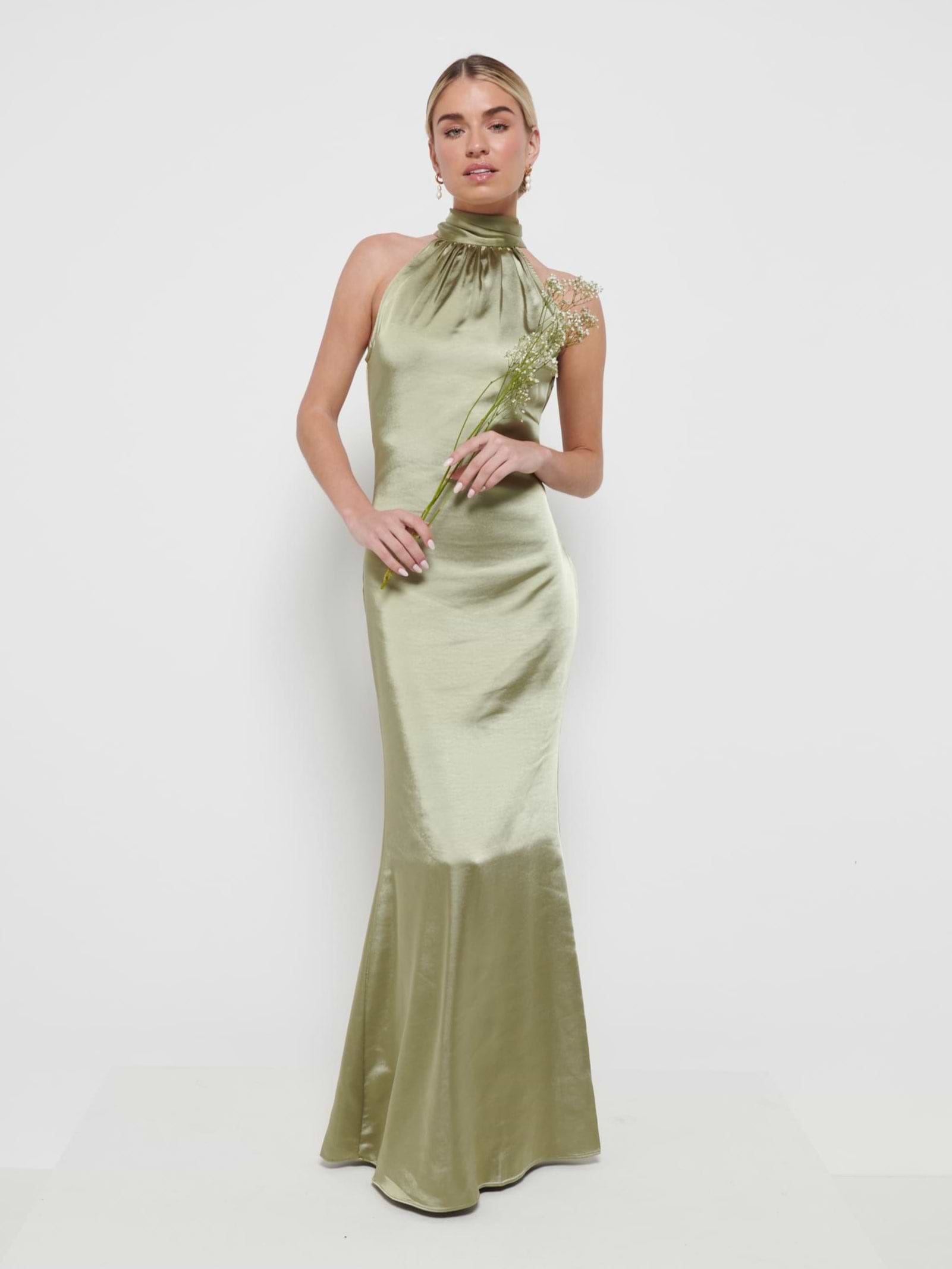 Odelle Maxi Bridesmaid Dress - Matte Olive