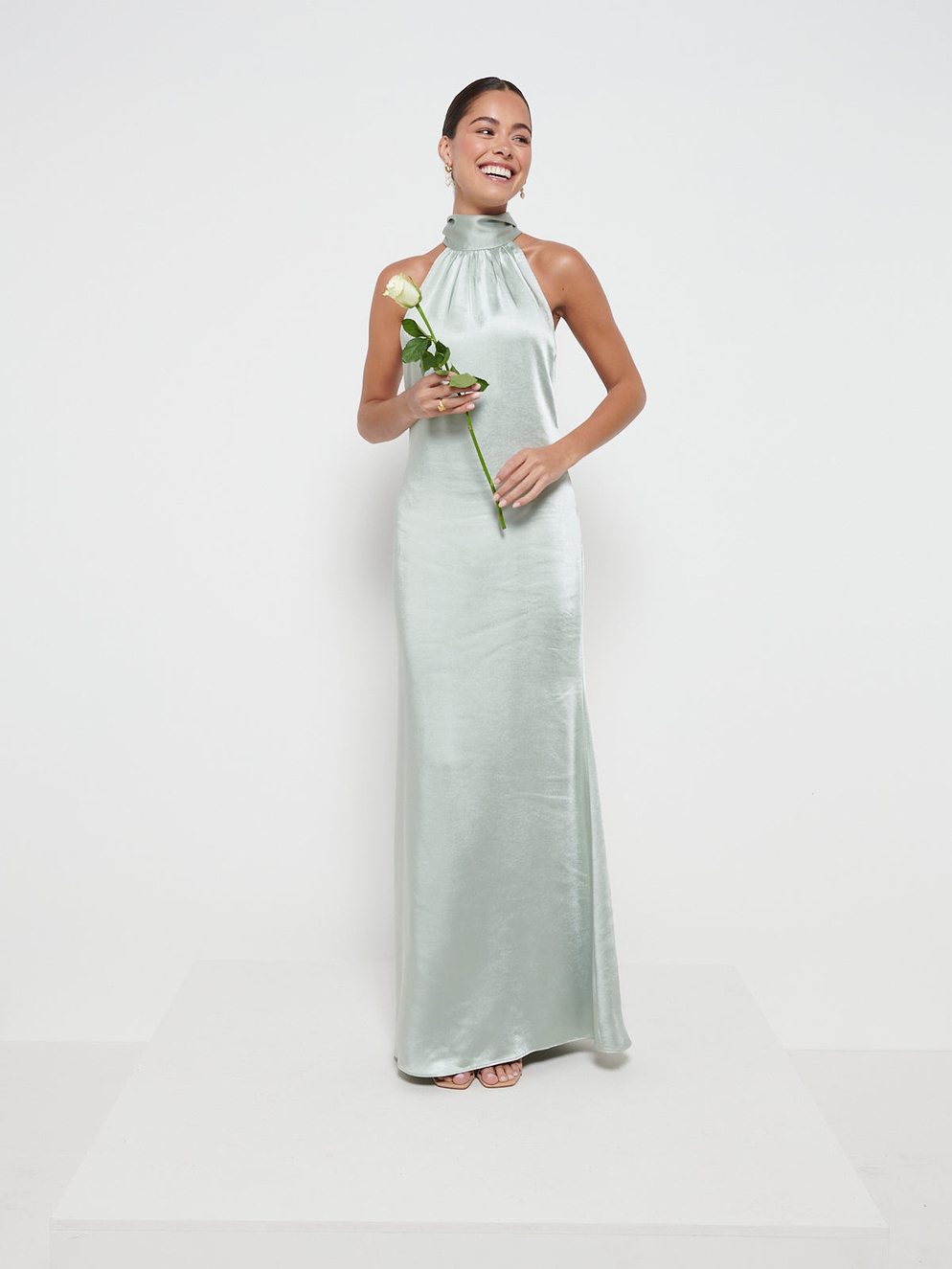 Odelle Maxi Bridesmaid Dress - Matte Sage