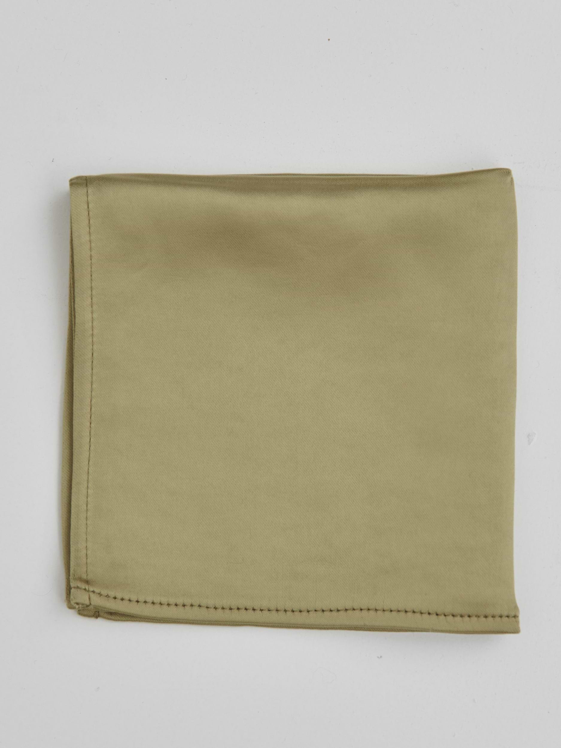 Satin Pocket Square - Olive