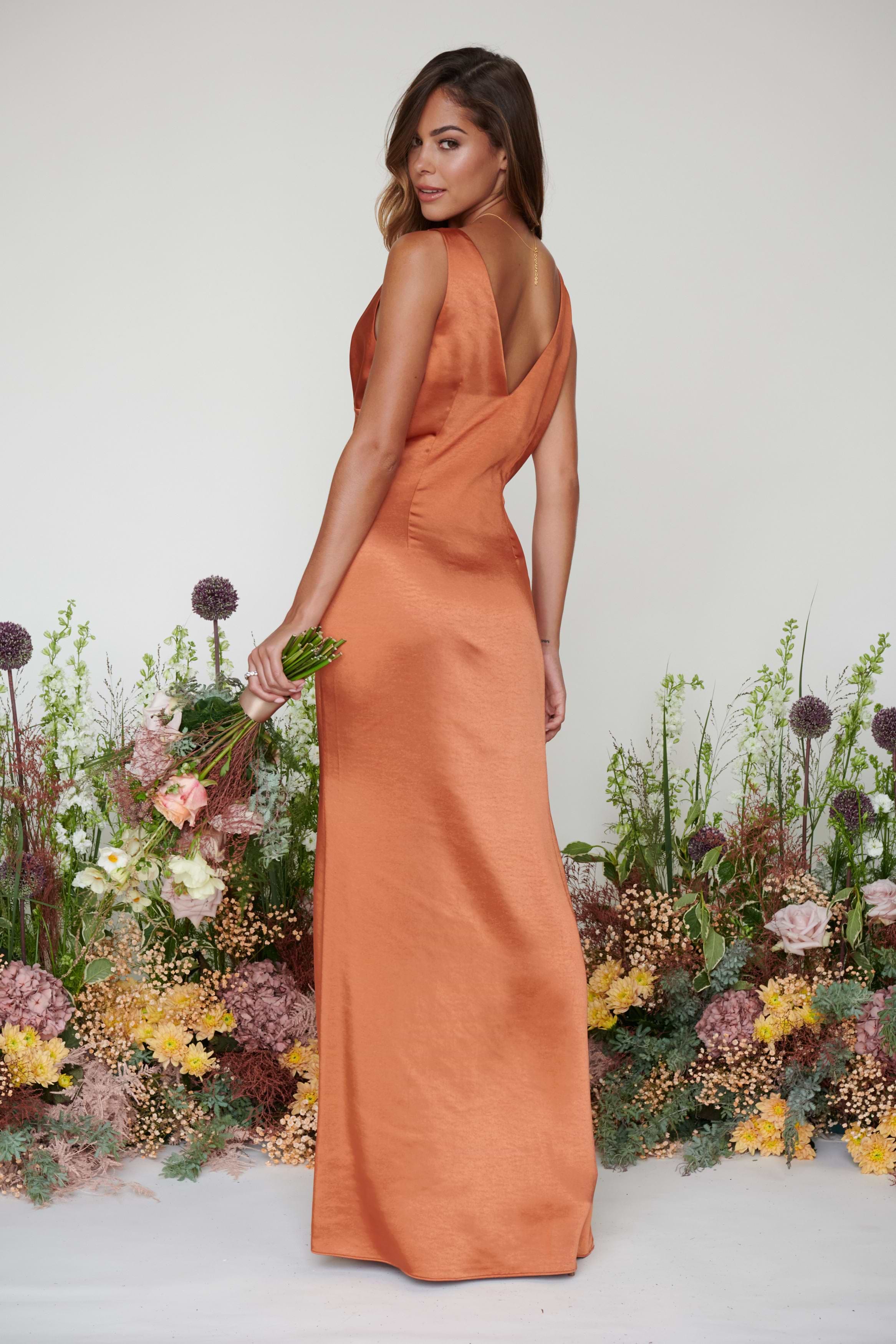 Piper Maxi Bridesmaid Dress - Matte Copper