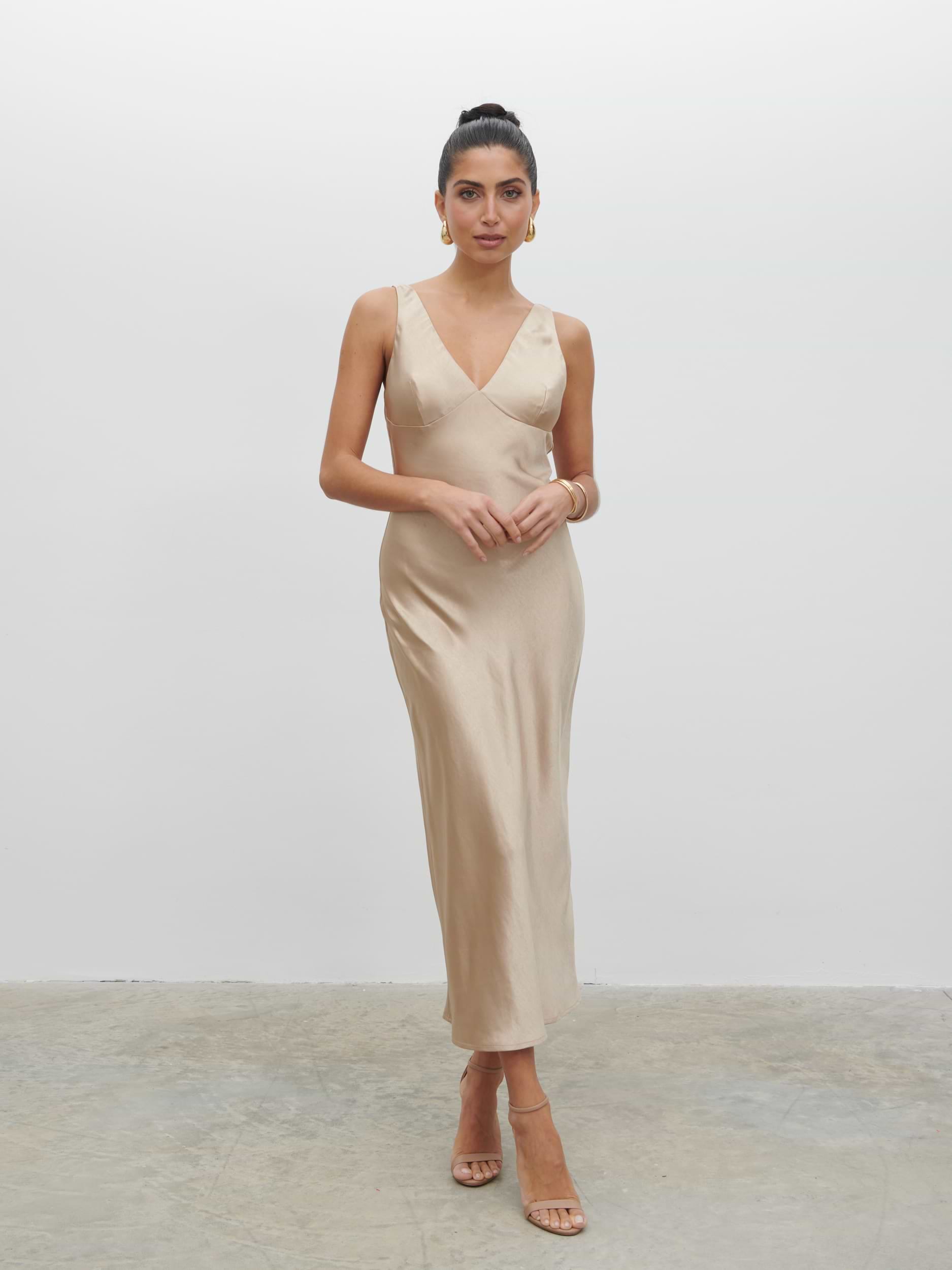 Piper Midaxi Dress - Gold