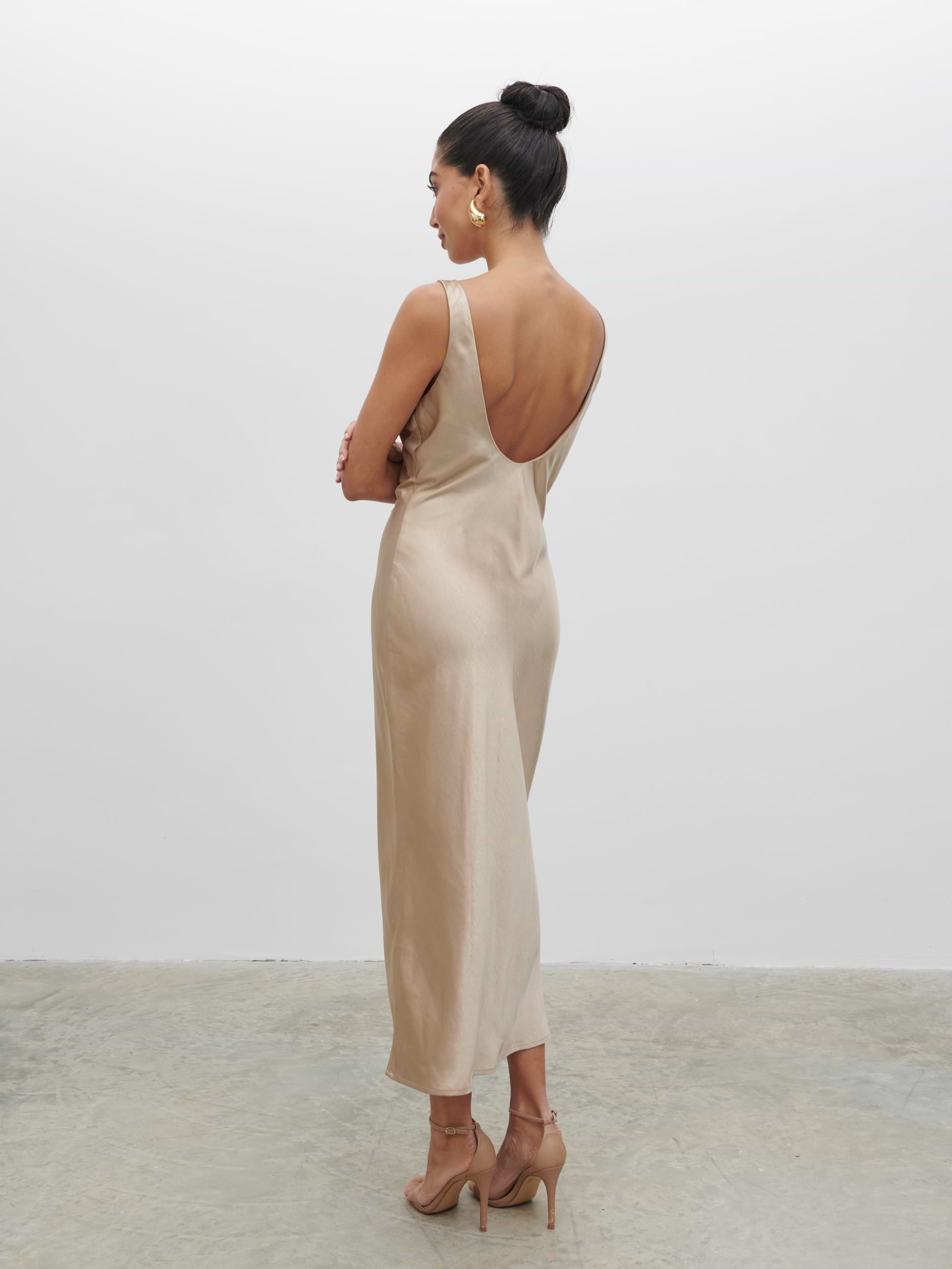 Piper Midaxi Dress - Gold