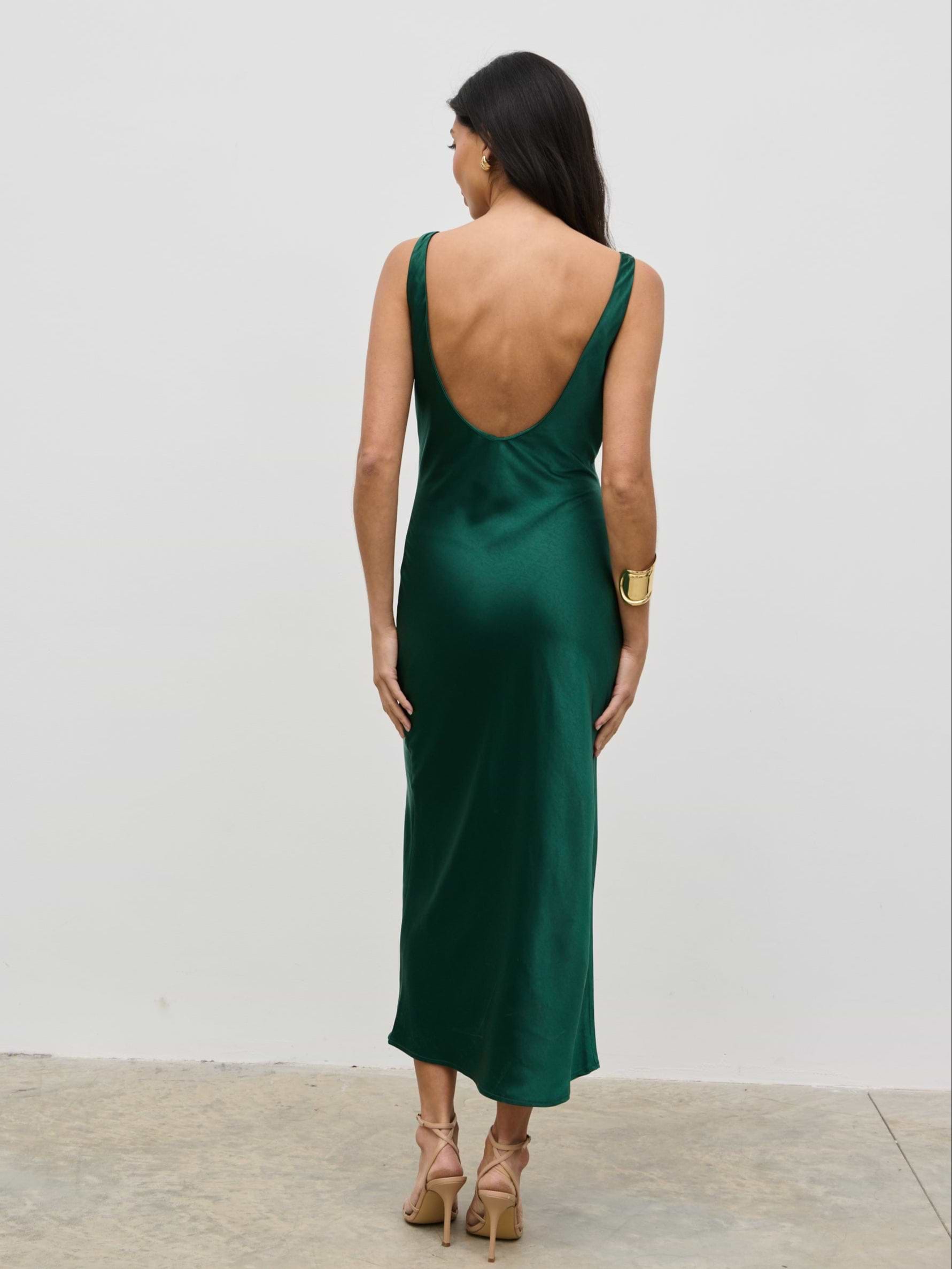 Piper Midi Dress - Emerald Green