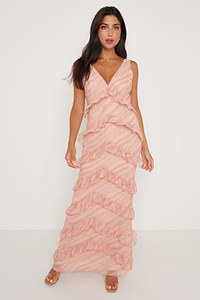 Piper Ruffle Maxi Dress - Terracotta