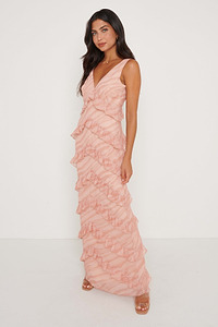 Piper Ruffle Maxi Dress - Terracotta