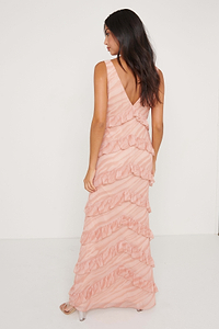 Piper Ruffle Maxi Dress - Terracotta