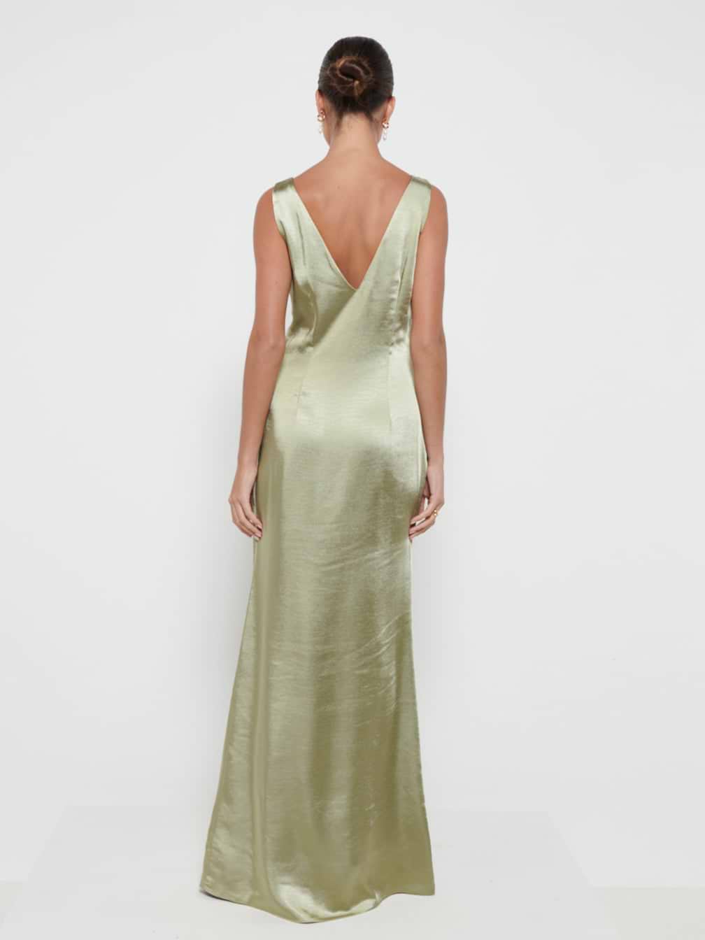 Piper Maxi Bridesmaid Dress - Matte Olive