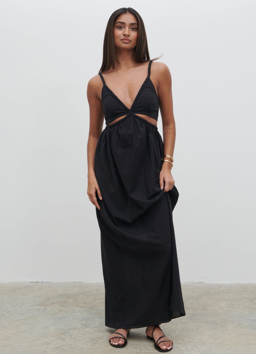 Ramona Cut Out Maxi Dress - Black