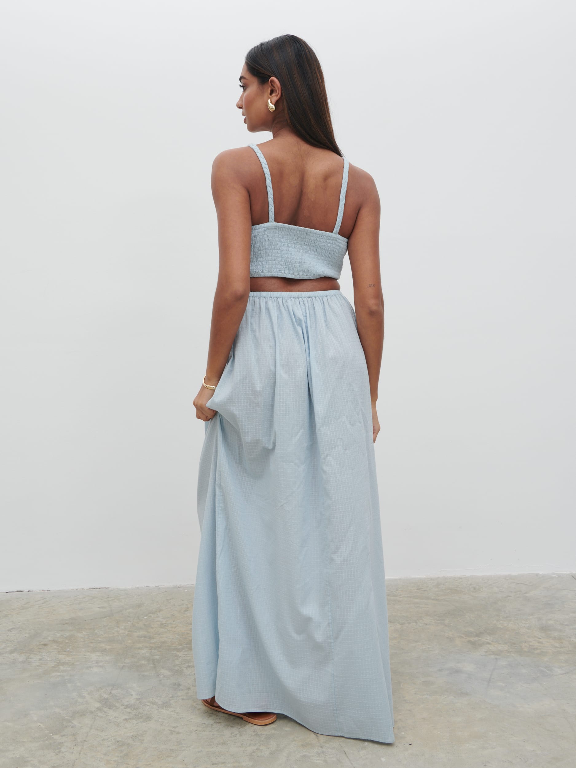 Ramona Cut Out Maxi Dress - Powder Blue