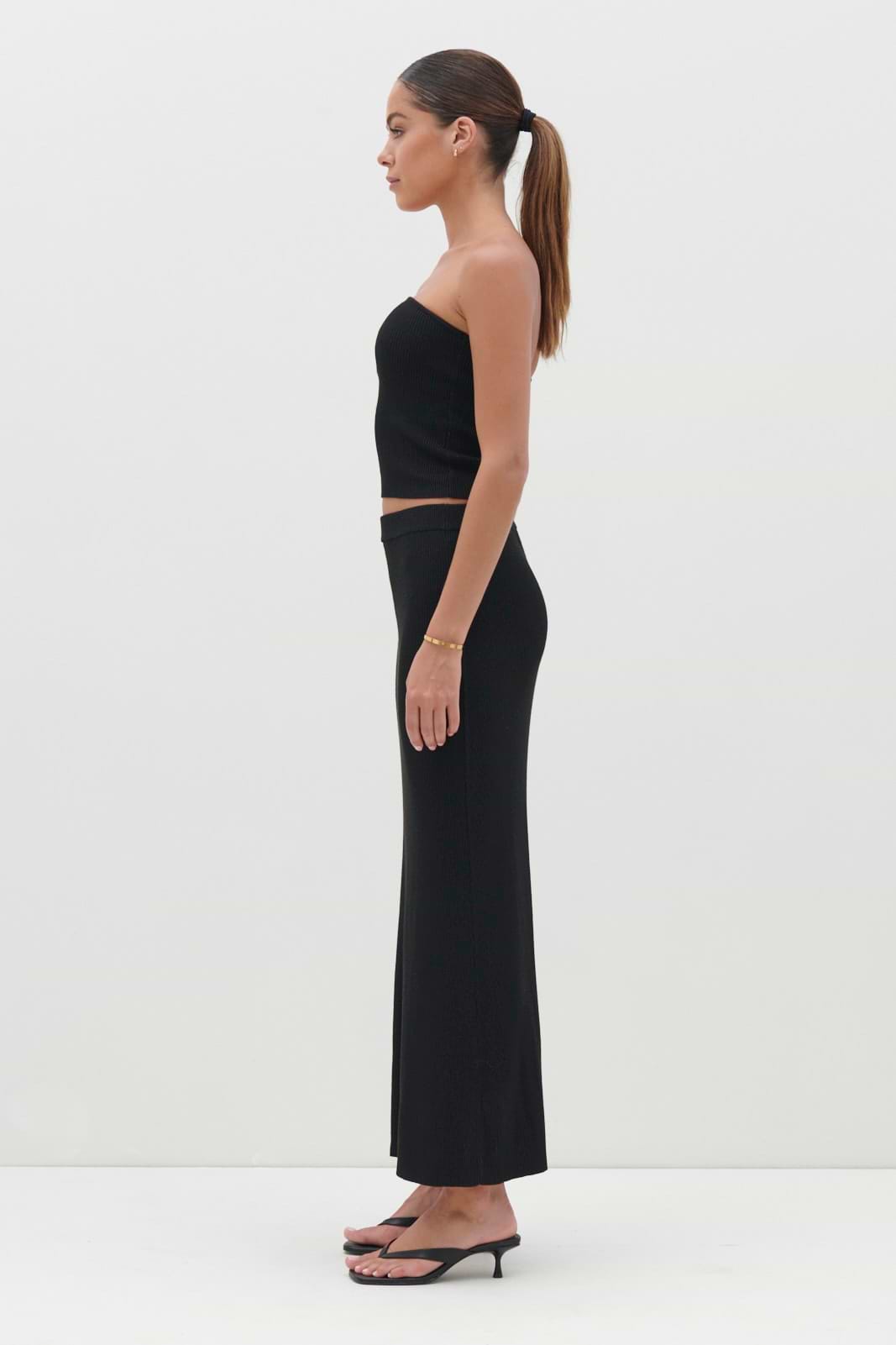 Reese Midaxi Knit Skirt - Black