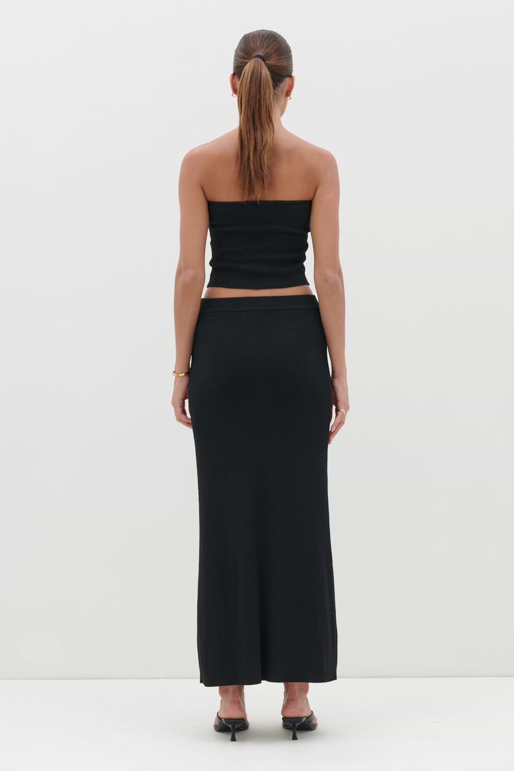 Reese Midaxi Knit Skirt - Black