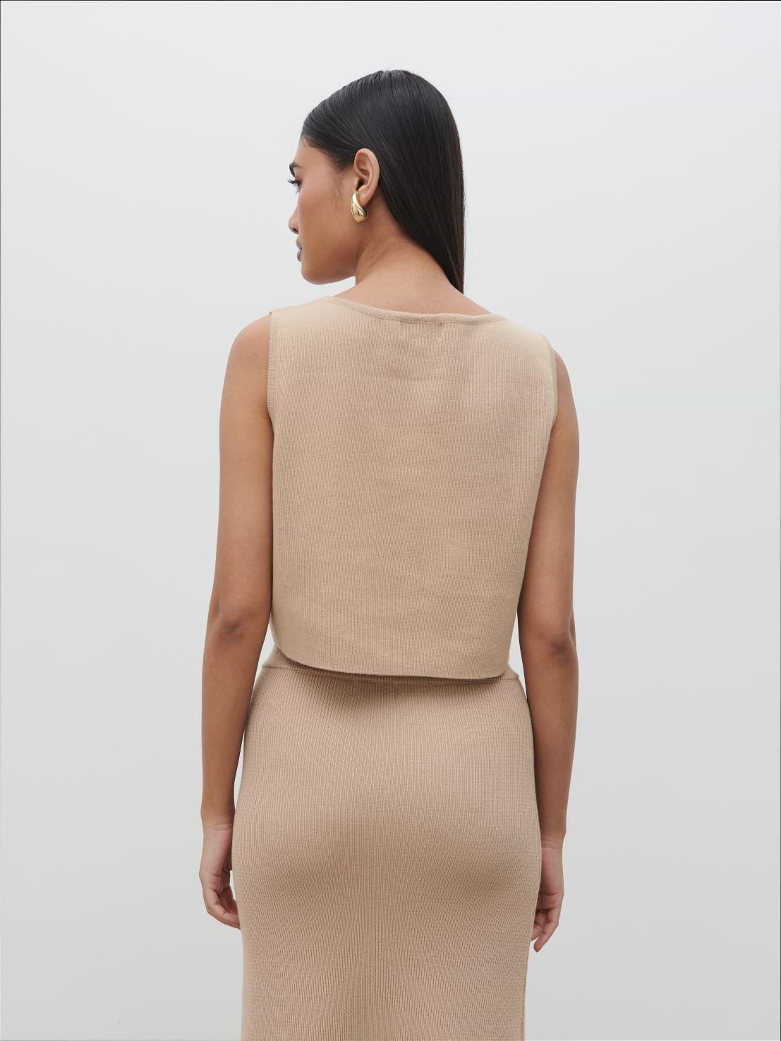 Reese Knit Waistcoat - Beige