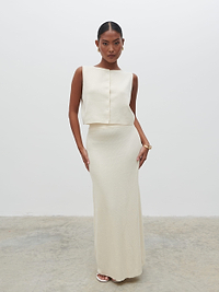 Reese Knit Waistcoat - Cream