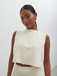Reese Knit Waistcoat - Cream