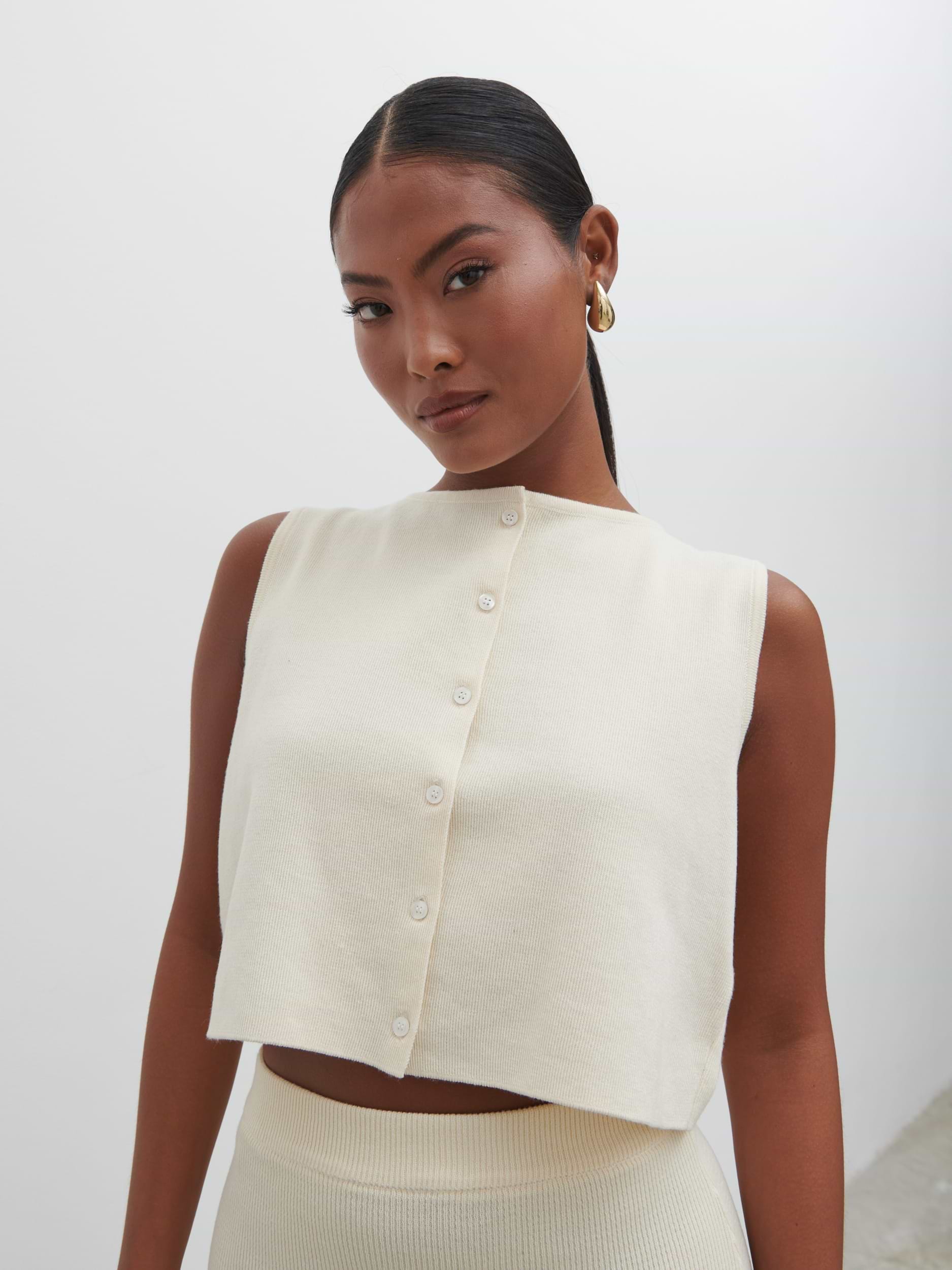 Reese Knit Waistcoat - Cream