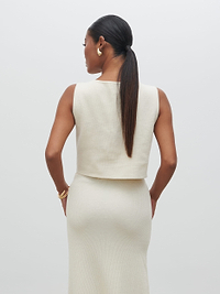 Reese Knit Waistcoat - Cream