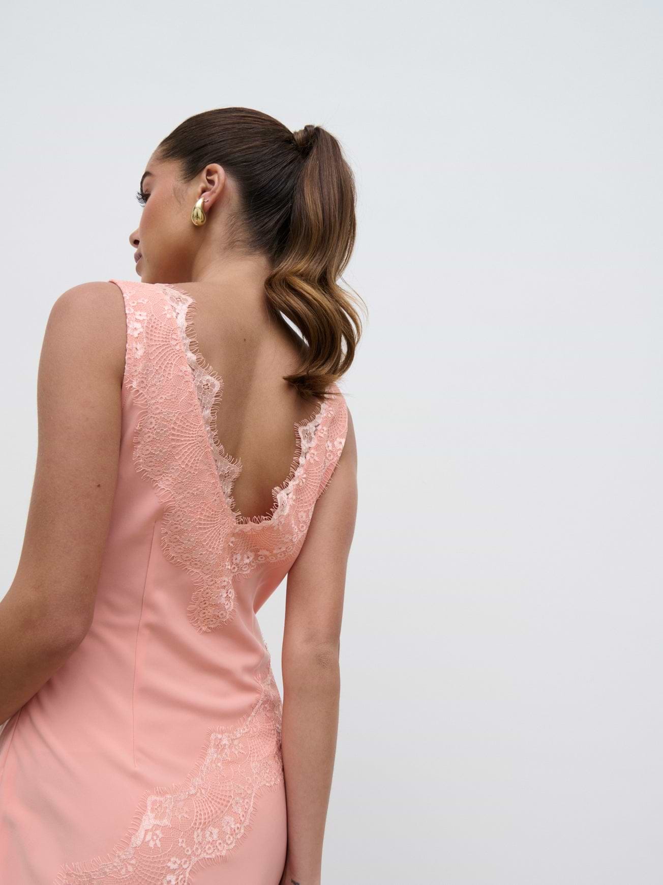 Robin Slip Maxi Dress - Apricot Ice