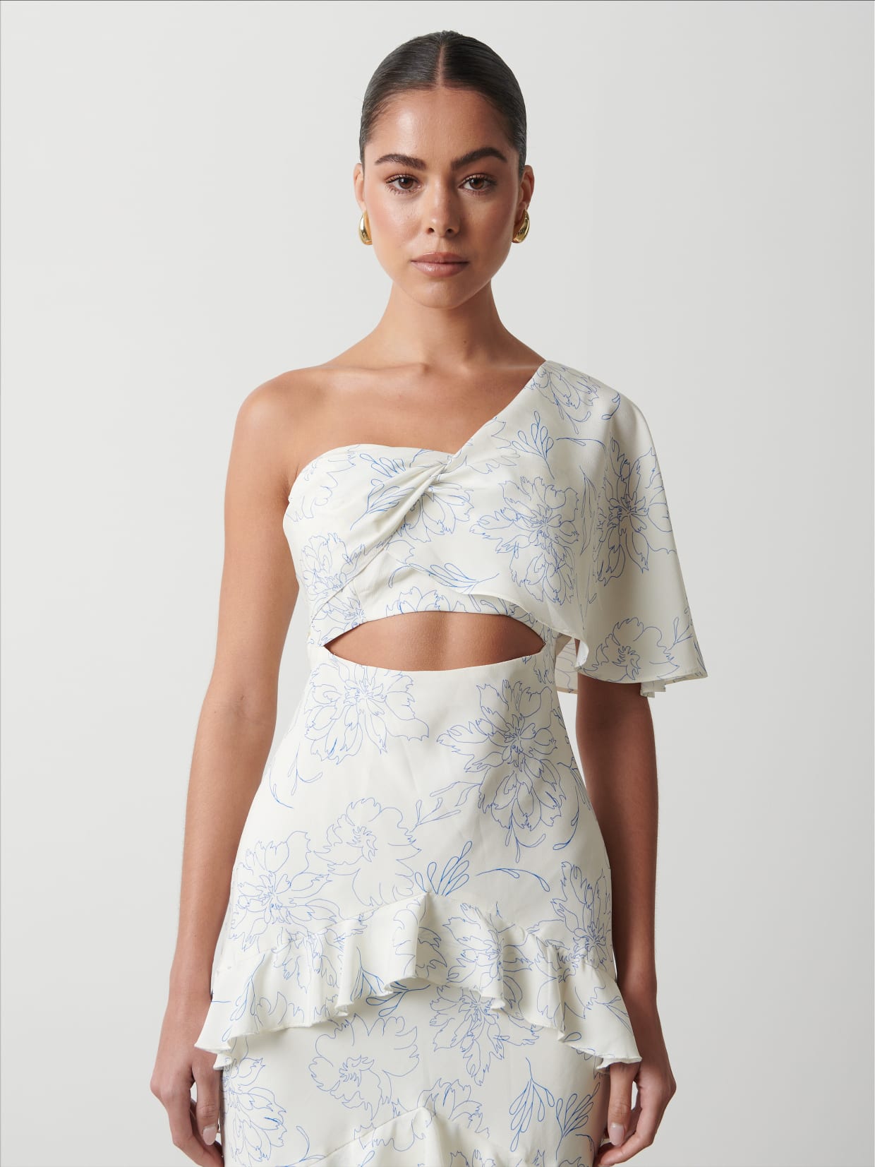 Romilly Printed Maxi Dress - Peony Abstract Floral