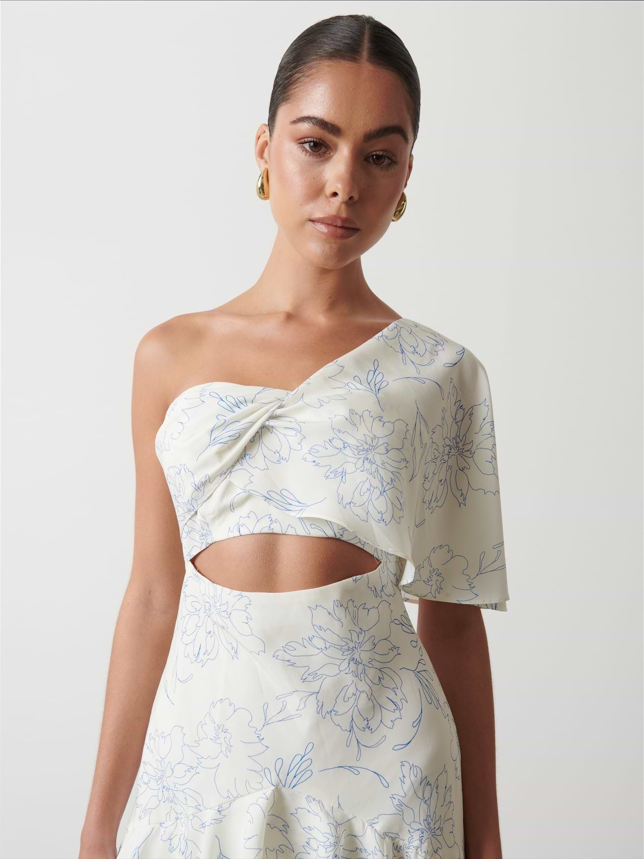 Romilly Printed Maxi Dress - Peony Abstract Floral