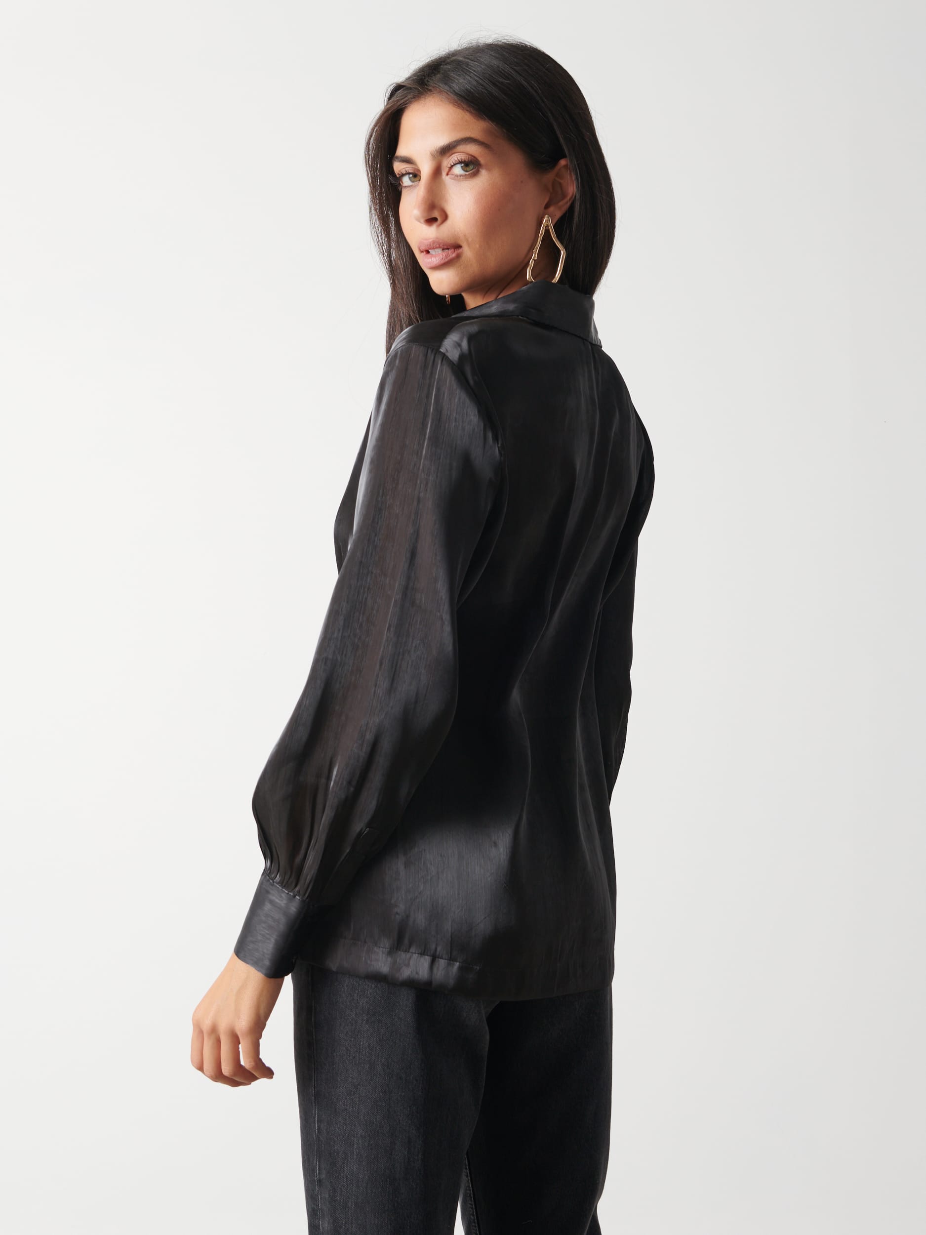 Rosalie Collared Blouse - Black