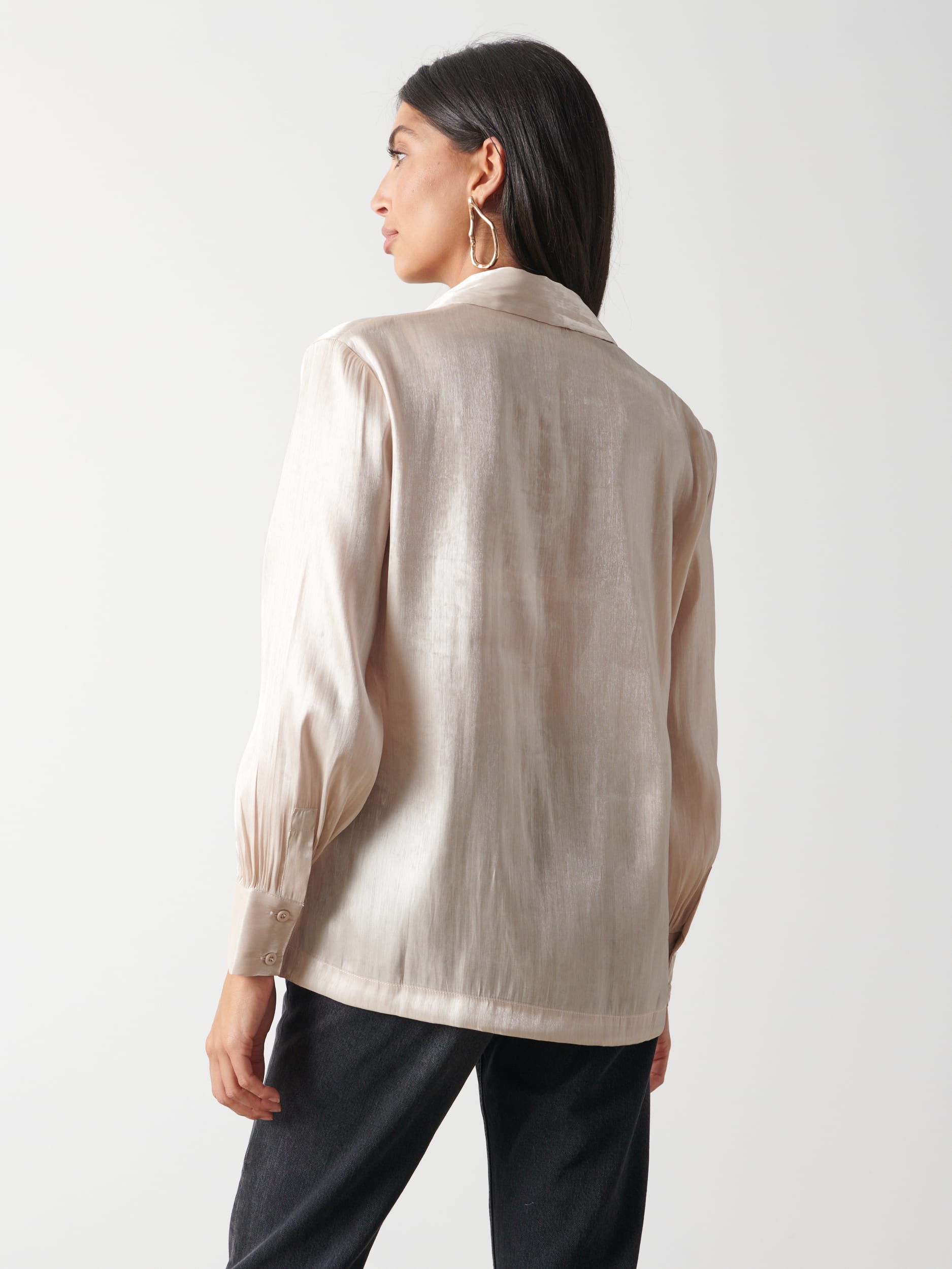 Rosalie Collared Blouse - Champagne Gold