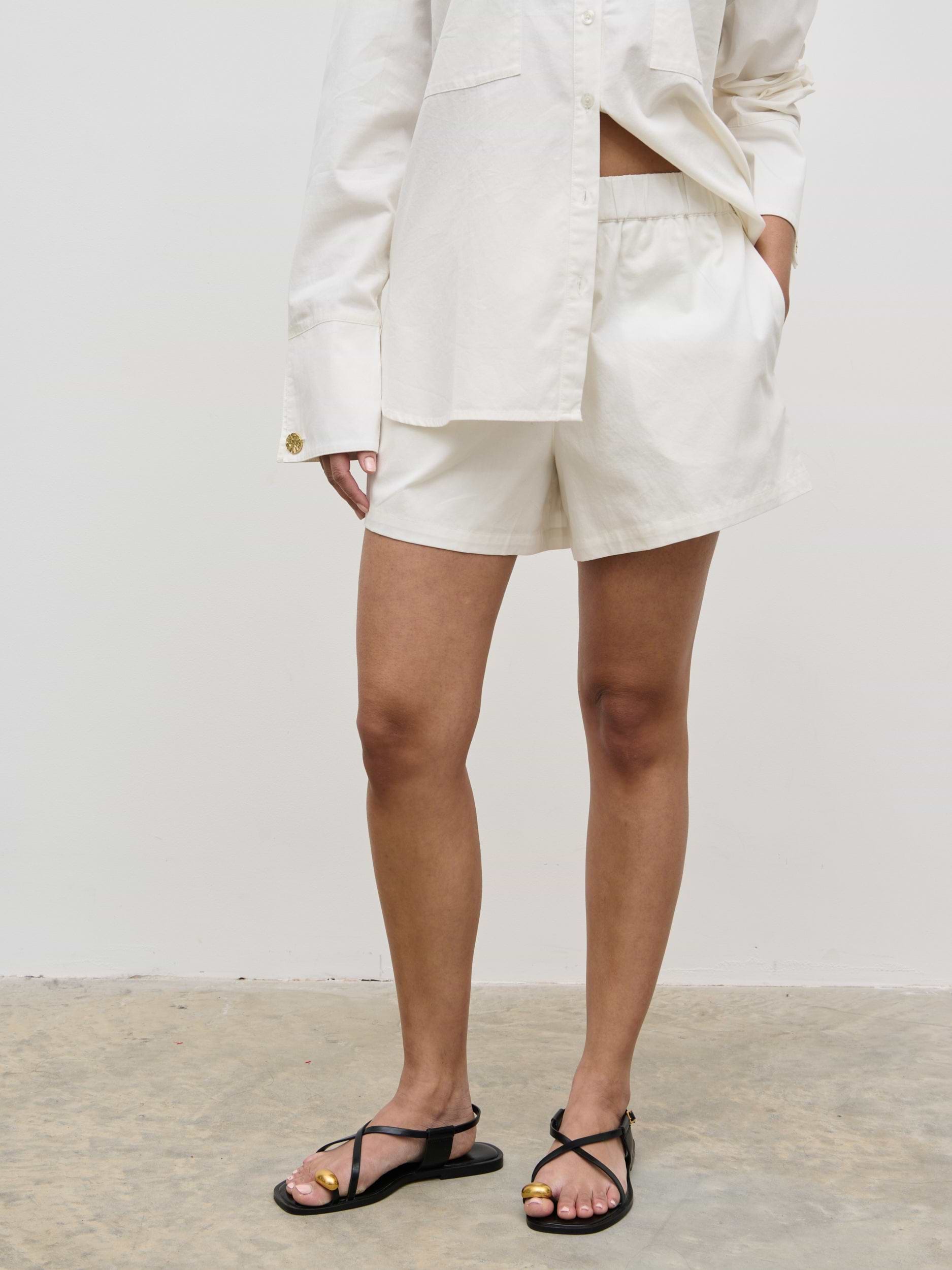 Ryleigh Cotton Shorts - White