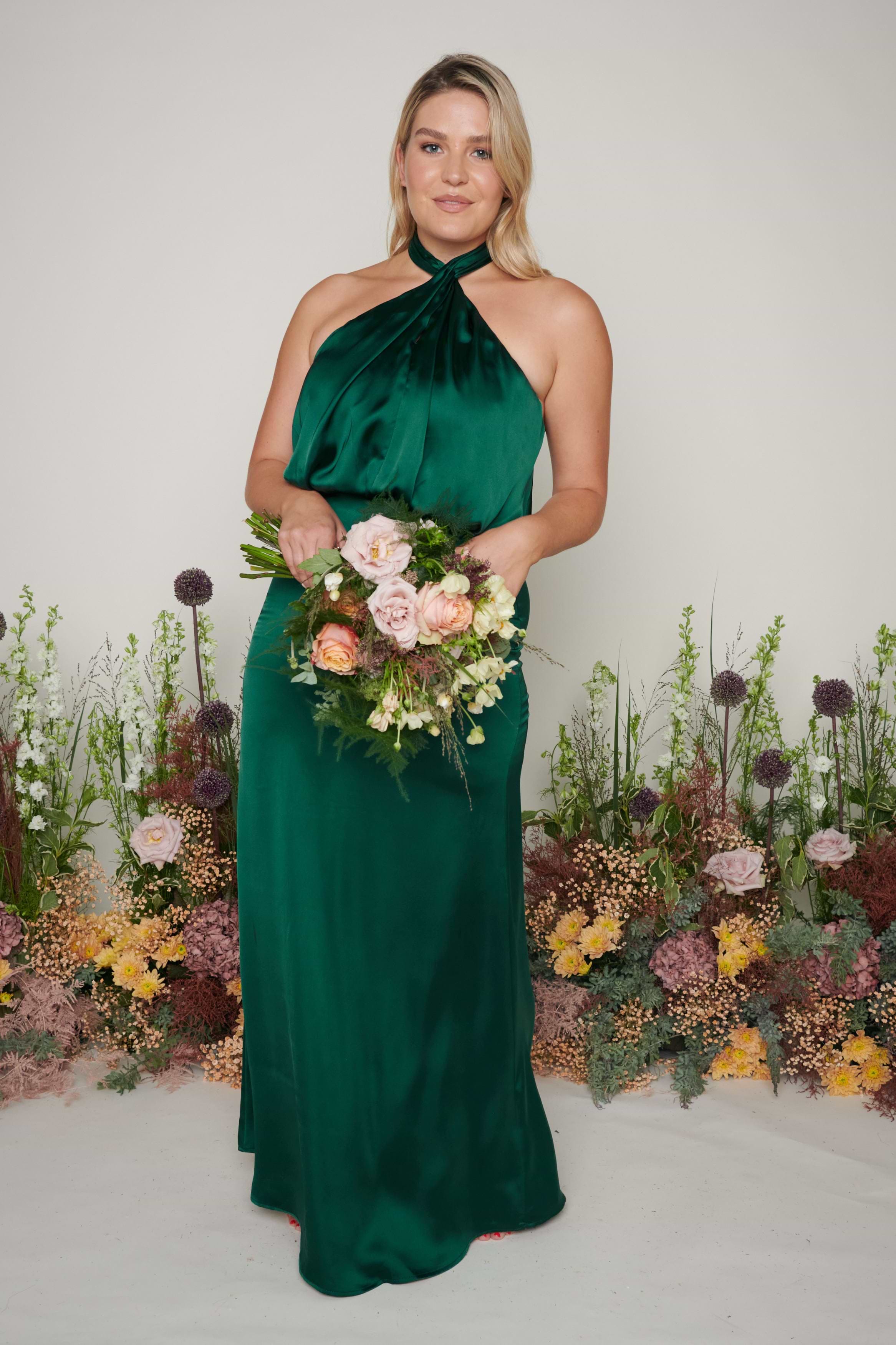 Sammie Recycled Maxi Bridesmaid Dress - Matte Emerald