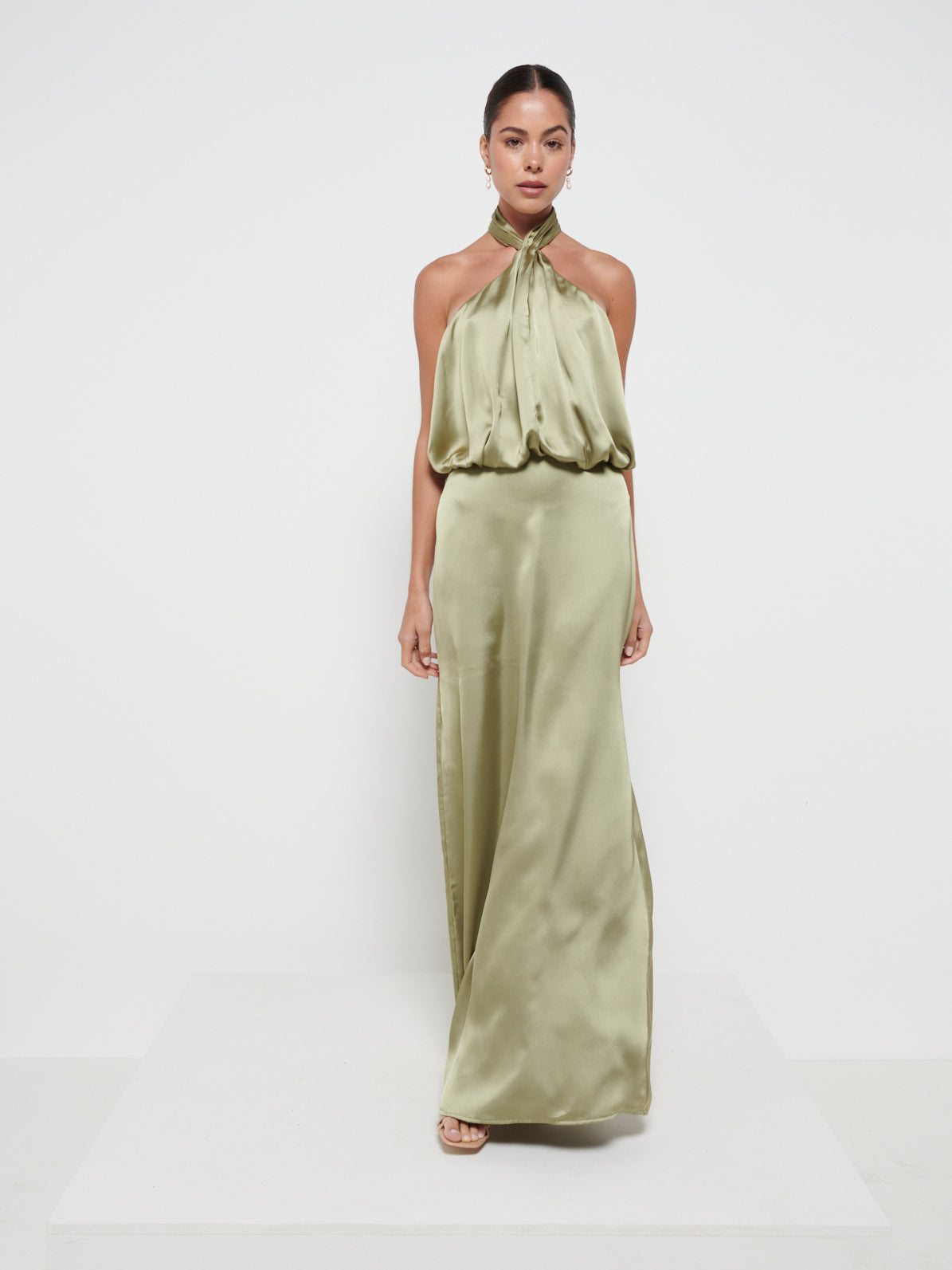 Sammie Recycled Maxi Bridesmaid Dress - Matte Olive
